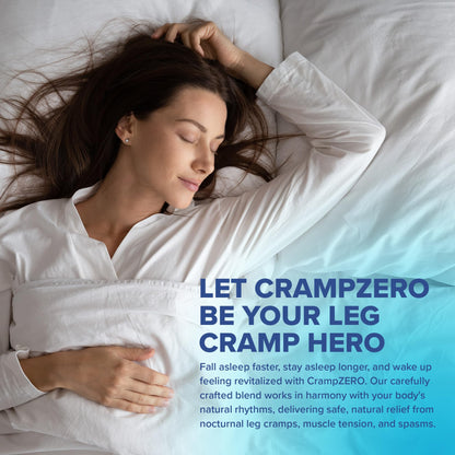 CrampZero Magnesium for Leg Cramps at Night – Potassium Magnesium Supplement with Calcium and Vitamin D3, Supports Muscle Relaxation and Function, Night Leg Cramps Relief, 60 Capsules - Maple Wellness Supplements