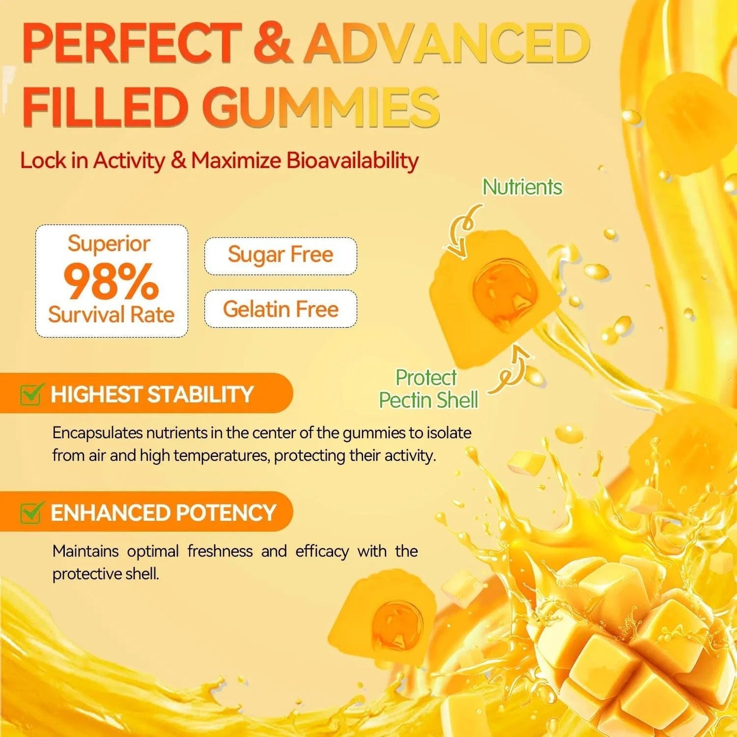 Crasye Probiotic Kombucha Gummies Sugar Free Prebiotic Postbiotic Probiotics Gummies with Slippery Elm for Women and Men Bloating Gut Health Immune and Digestive Support - 60 Gummies - 30 Servings - Maple Wellness Supplements