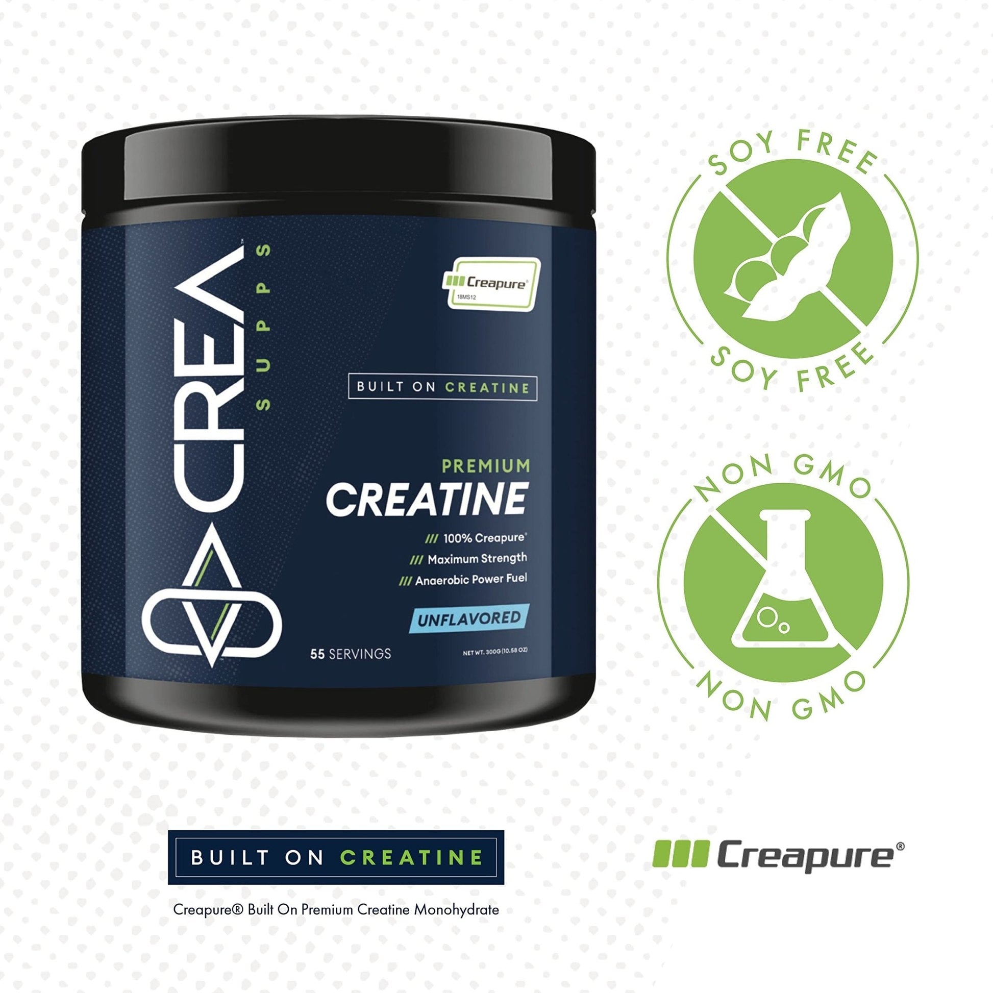 CREA SUPPS Premium Creapure Creatine Monohydrate Powder | Pure, Vegan, Keto - Maple Wellness Supplements