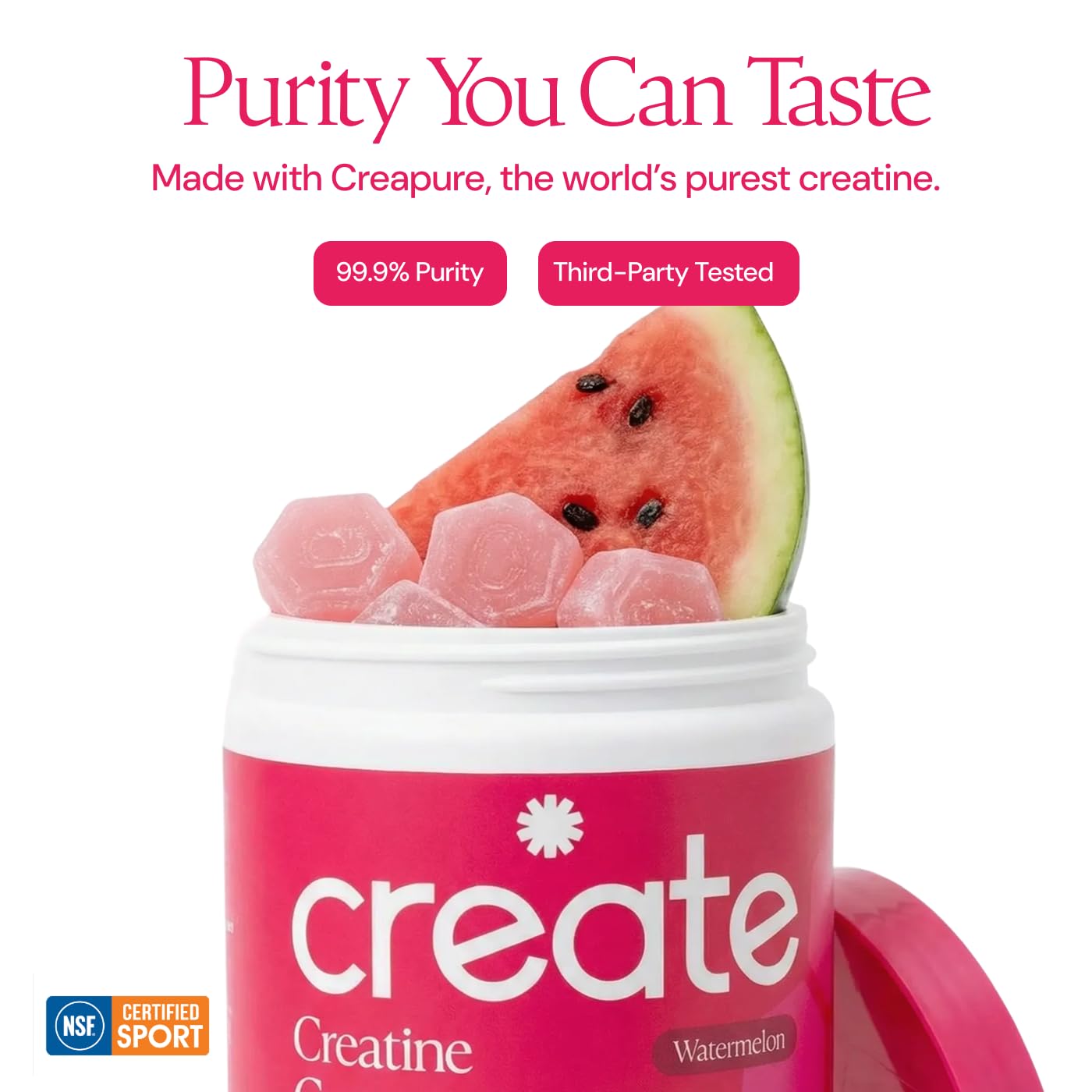 Create Creatine Monohydrate Gummies for Men & Women, Boost Focus, Strength, and Endurance, Anti-Melting Formula, Vegan, Gluten-Free, Non-GMO - Maple Wellness Supplements