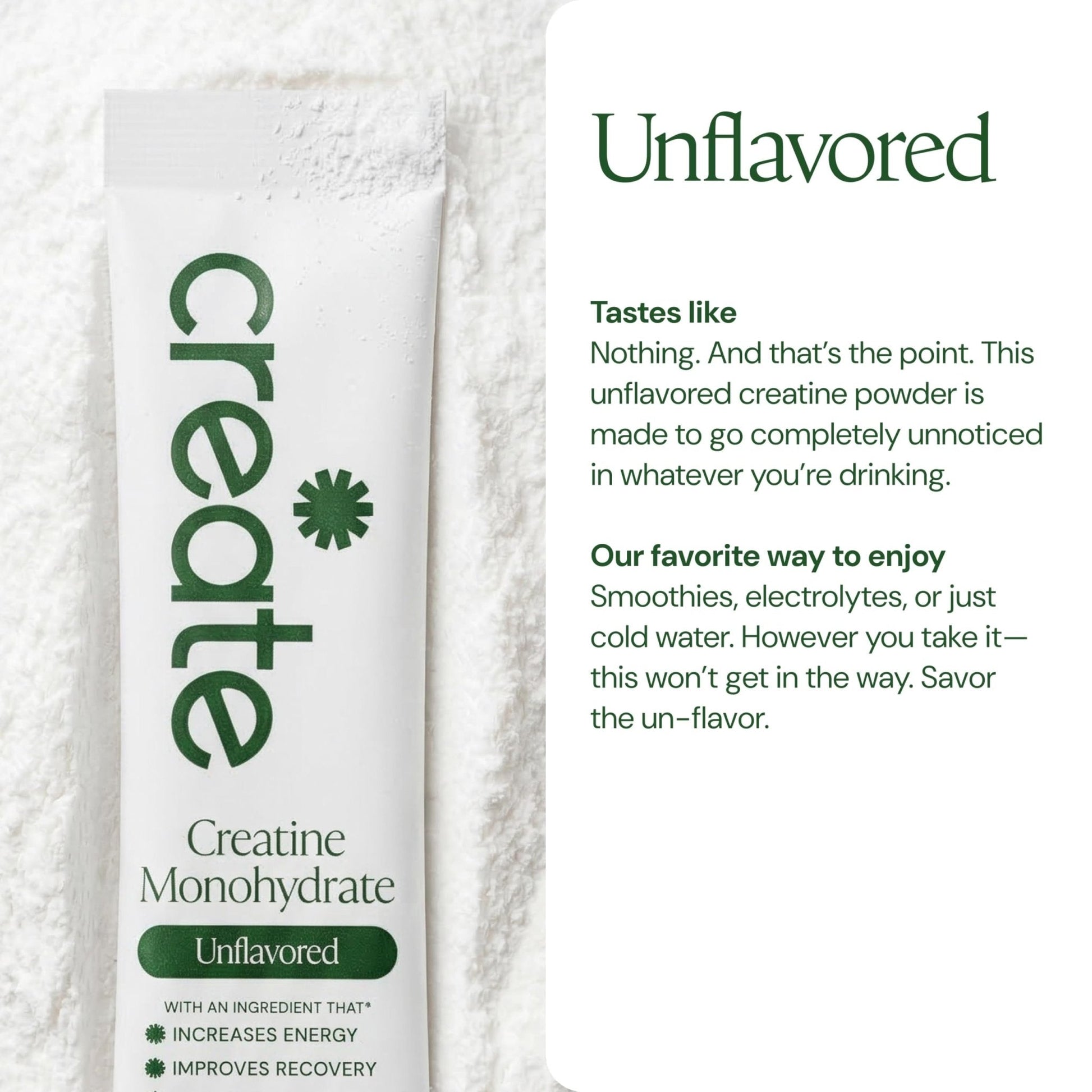 Create Creatine Monohydrate Powder - Creatine Travel Packets, Made with Creapure, 3rd Party Tested & NSF Certified for Sport, 30 Stick Packs, Unflavored - Maple Wellness Supplements