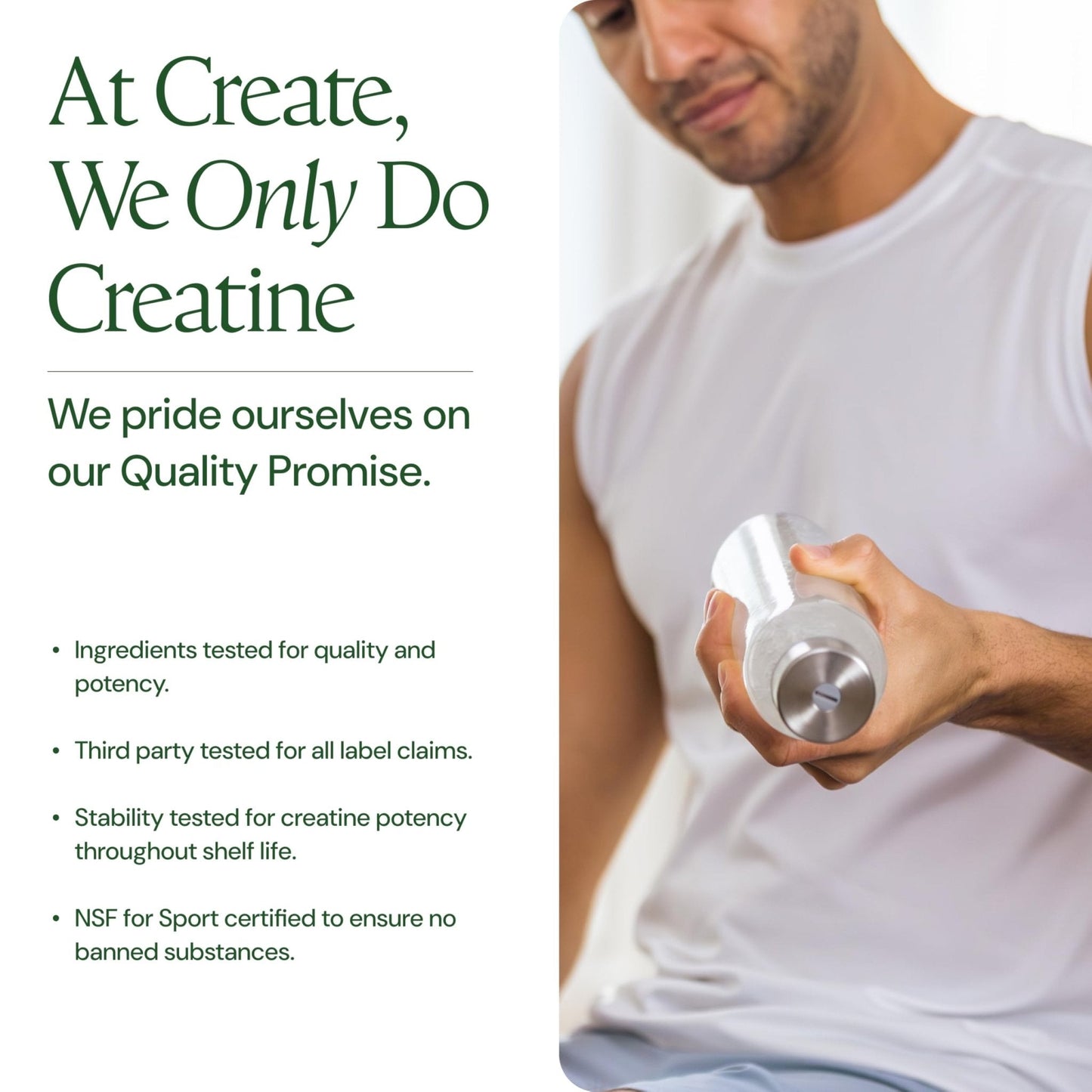 Create Creatine Monohydrate Powder - Creatine Travel Packets, Made with Creapure, 3rd Party Tested & NSF Certified for Sport, 30 Stick Packs, Unflavored - Maple Wellness Supplements