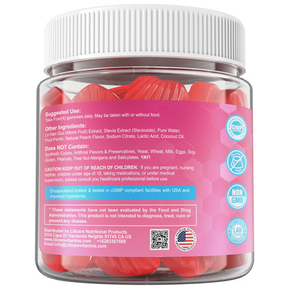 Creatine for Women Gummies, Micronized Creatine Monohydrate + Myo-Inositol, Collagen Peptides, BCAAs, Hyaluronic Acid, Vitamin B6 B12, Zinc for Enërgy, Föcus, Hörmonal Balance, Sugar Free, 120 Counts - Maple Wellness Supplements