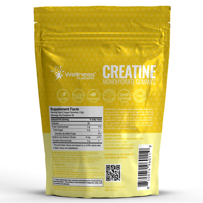 Creatine Gummies 5000mg, 30 Servings Creatine Monohydrate Gummies - Third-Party Tested Creatine for Women, Pineapple Flavor Creatine for Men, Muscle Growth, - Maple Wellness Supplements