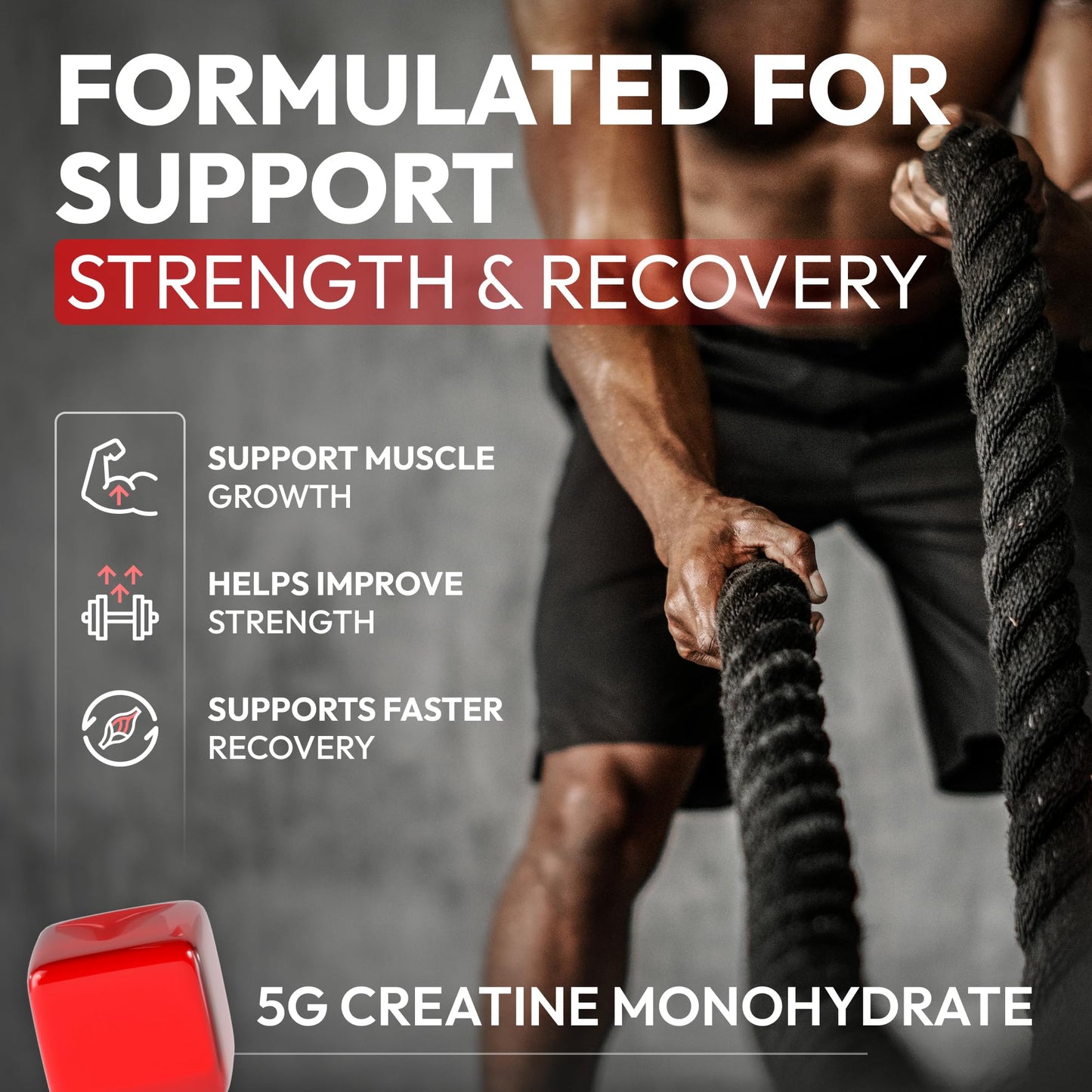 Creatine HCL for Adults 120 Gummies 6200mg - HCL Creatine Advanced Complex with L-Taurine + Vitamin B12 for Men & Women Muscle Strength & Builder, Energy Boost, - Maple Wellness Supplements