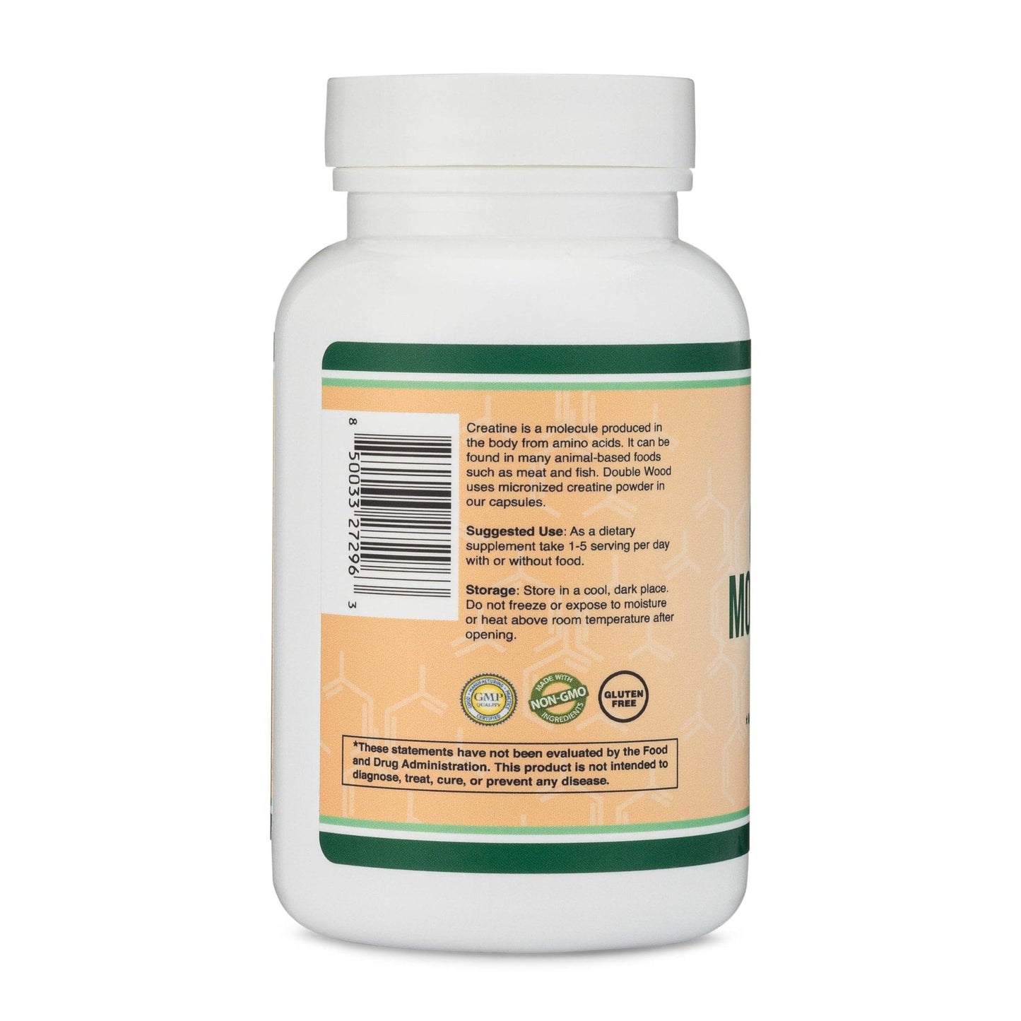 Creatine Monohydrate Capsules - 1g per Serving, 120 Count - No Fillers, Vegan Safe, Non-GMO, Gluten Free by Double Wood - Maple Wellness Supplements