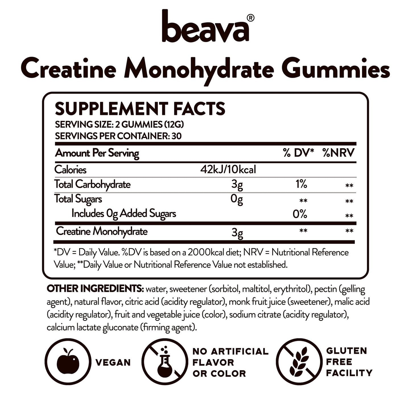 Creatine Monohydrate Gummies - 30 Servings - Vegan Creatine Chews for Muscle Growth, Muscle Recovery, Workout Recovery, Anaerobic Endurance - No Loading Phase - No Bloating - Strawberry - No Sugar - Maple Wellness Supplements