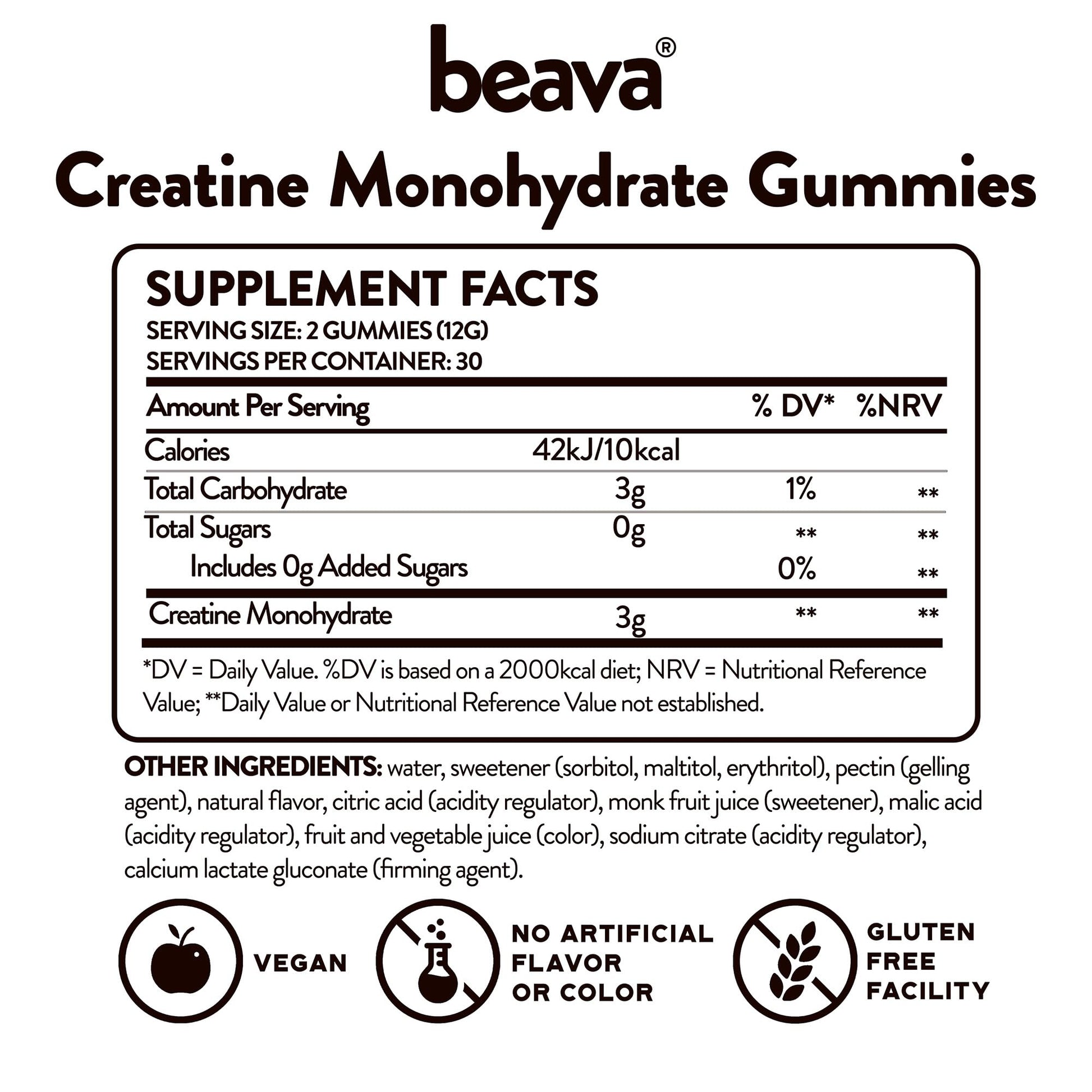 Creatine Monohydrate Gummies - 30 Servings - Vegan Creatine Chews for Muscle Growth, Muscle Recovery, Workout Recovery, Anaerobic Endurance - No Loading Phase - No Bloating - Strawberry - No Sugar - Maple Wellness Supplements
