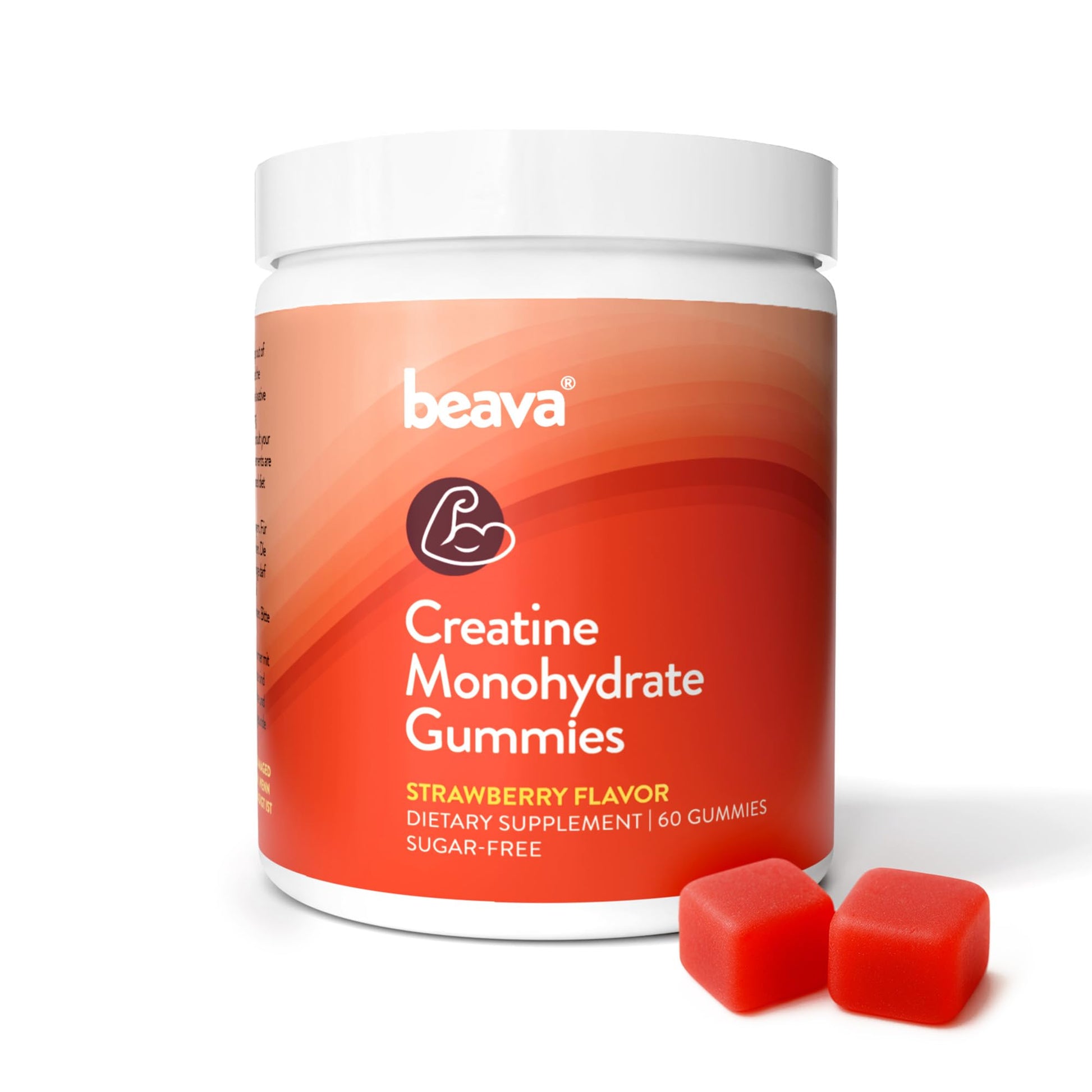 Creatine Monohydrate Gummies - 30 Servings - Vegan Creatine Chews for Muscle Growth, Muscle Recovery, Workout Recovery, Anaerobic Endurance - No Loading Phase - No Bloating - Strawberry - No Sugar - Maple Wellness Supplements