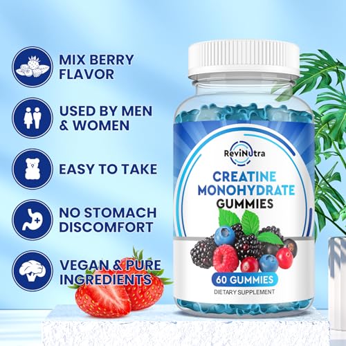 Creatine Monohydrate Gummies for Men & Women, Chewables Creatine Monohydrate - Maple Wellness Supplements