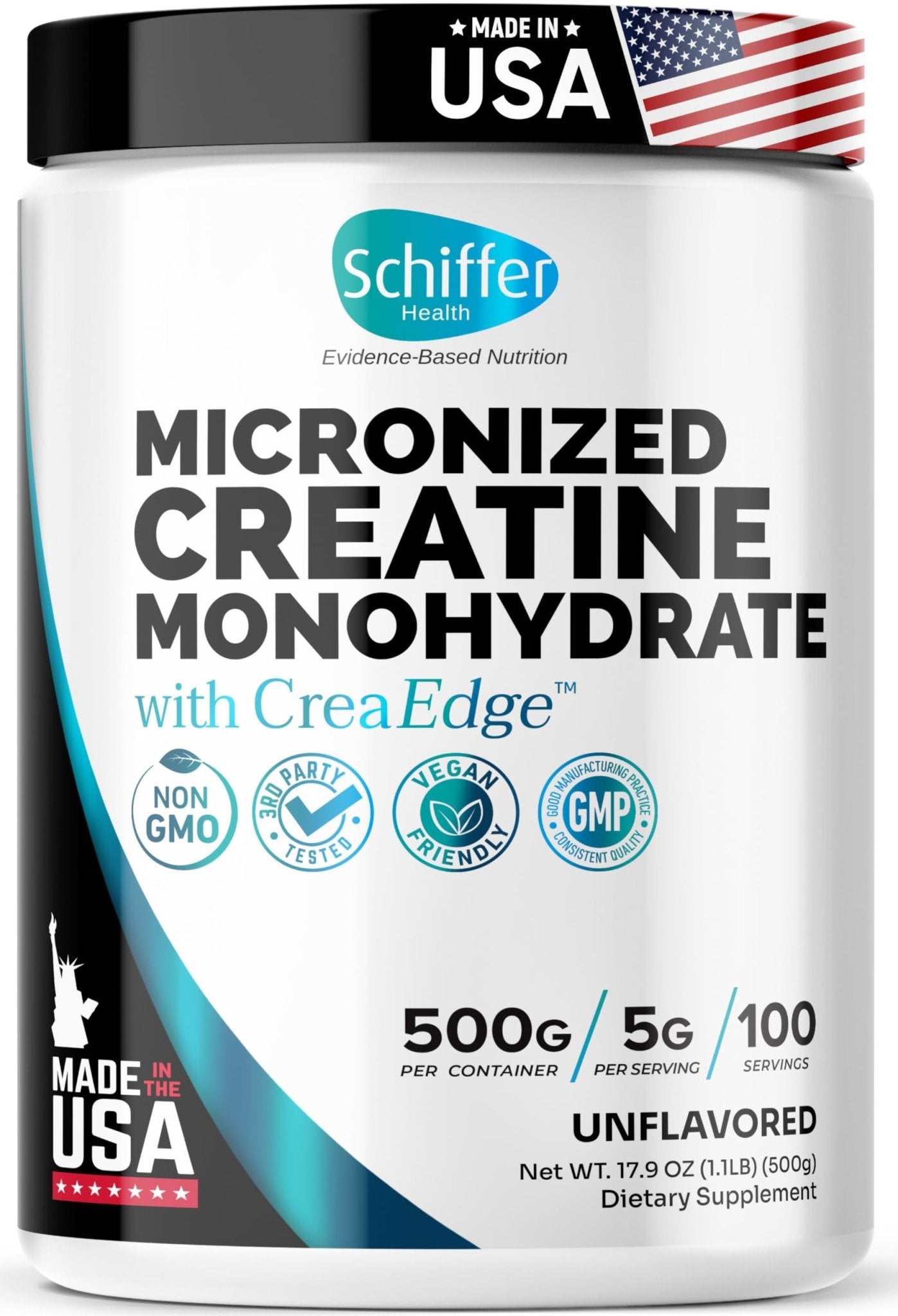 Creatine Monohydrate Powder 500g – Supports Muscle Growth, Strength & Cognitive Function*, 5g per Serv - 100 Servings, Pure Micronized Creatine for Enhanced Performance, Unflavored, 17.9 oz - Maple Wellness Supplements