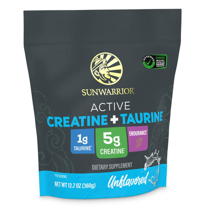Creatine Monohydrate Powder Taurine Supplement, 5g Creatine Monohydrate 1g Taurine per Serving | Vegan Muscle Strength, Endurance & Recovery Support, Clean Performance Formula | 60 Servings Unflavored - Maple Wellness Supplements