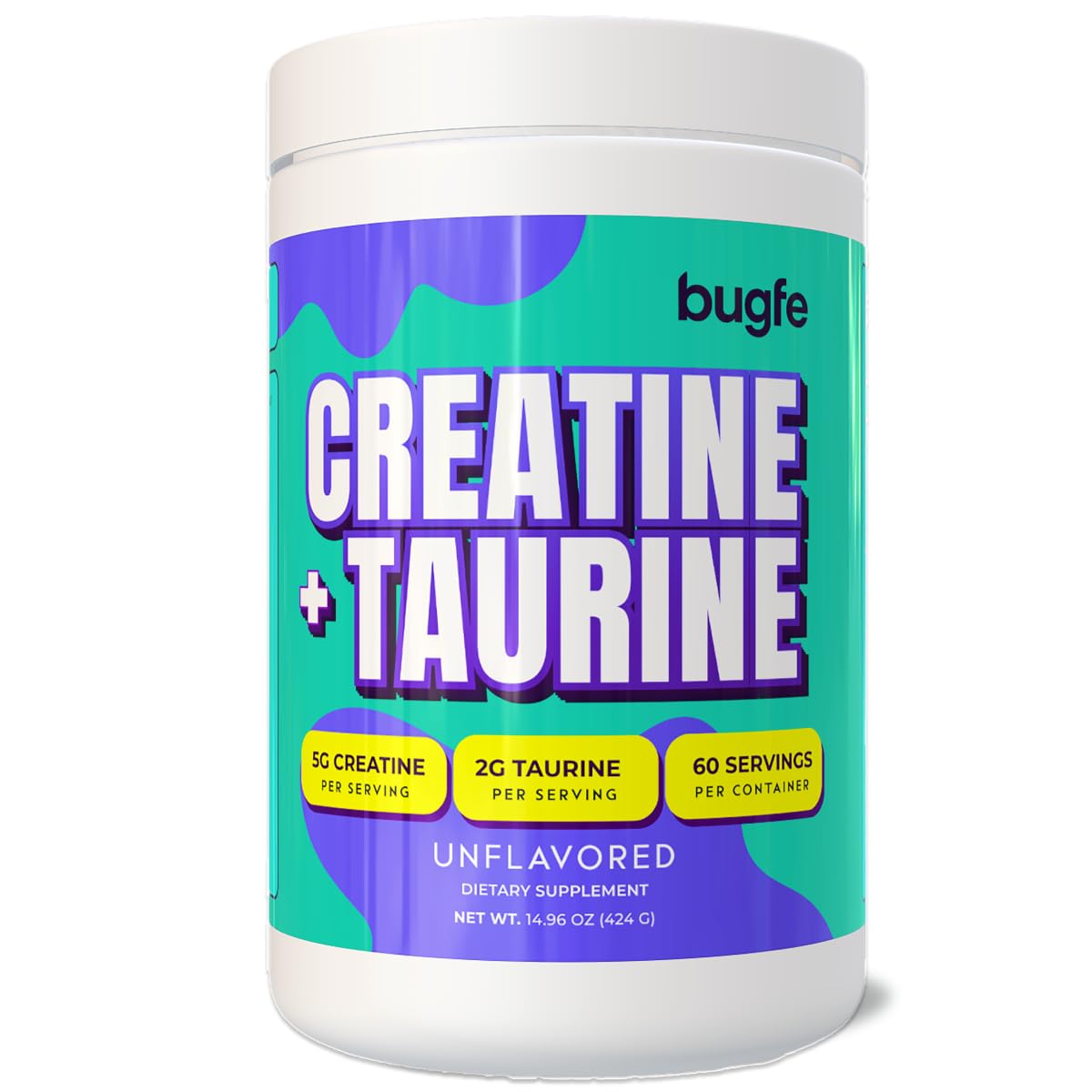 Creatine with Taurine for Women & Men - Unflavored Micronized Creatine Monohydrate Plus Taurine Powder to Support Muscle Strength, Recovery & Brain Health (60 Servings) - Maple Wellness Supplements