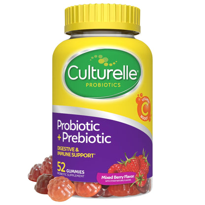 Culturelle Daily Probiotic Gummies for Women & Men, Berry Flavor, 52 Count, Naturally-Sourced Daily Probiotic - Maple Wellness Supplements