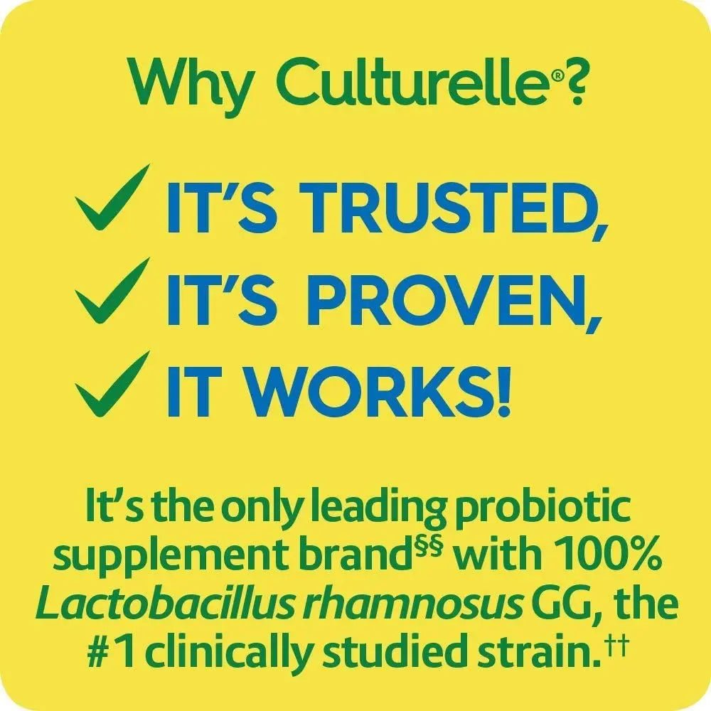 Culturelle Health & Wellness Daily Probiotic for Women & Men - 30 Count - 15 Billion CFUs & A Proven-Effective Probiotic Strain Support your Immune System- Gluten Free, Soy Free, Non-GMO - Maple Wellness Supplements