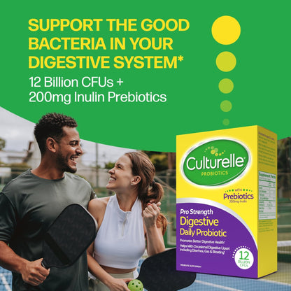 Culturelle Pro Strength Daily Probiotics For Digestive Health (2 Month Supply) with Prebiotics for Women & Men, Supports Occasional Diarrhea - Maple Wellness Supplements