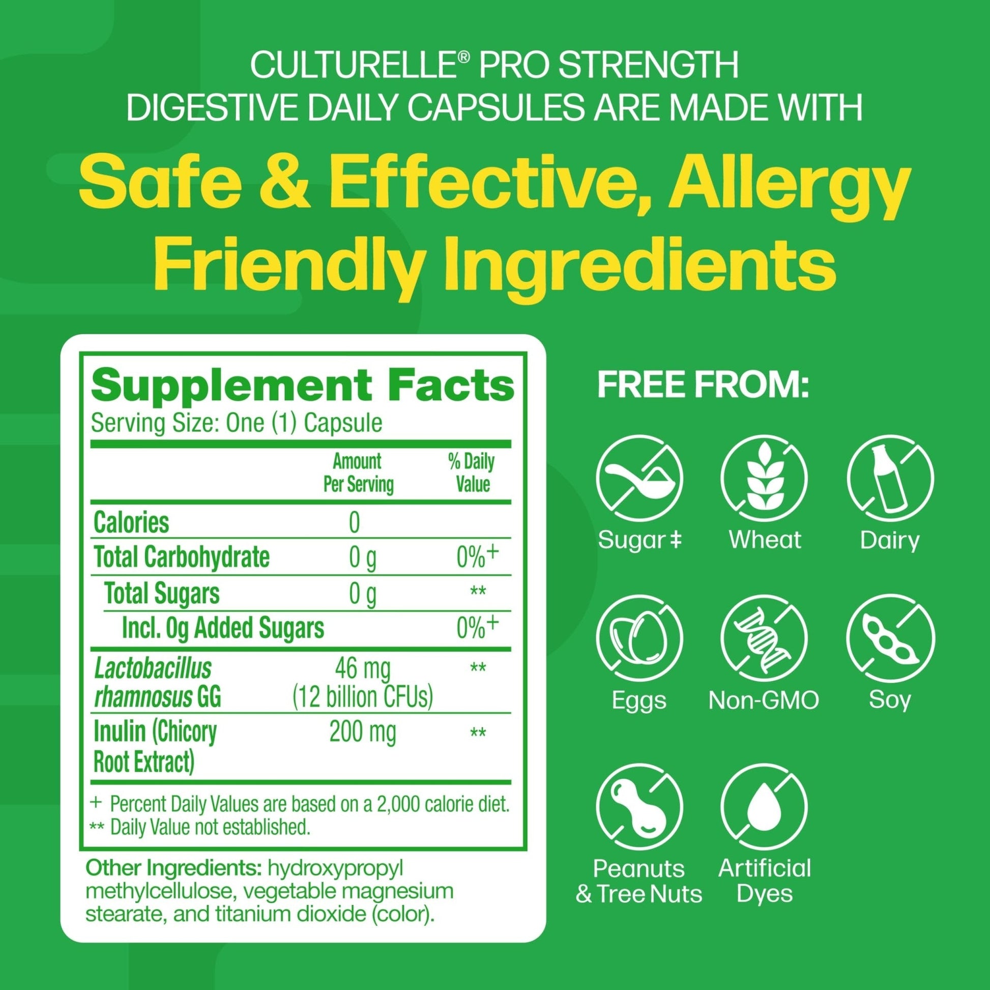 Culturelle Pro Strength Daily Probiotics For Digestive Health (2 Month Supply) with Prebiotics for Women & Men, Supports Occasional Diarrhea - Maple Wellness Supplements