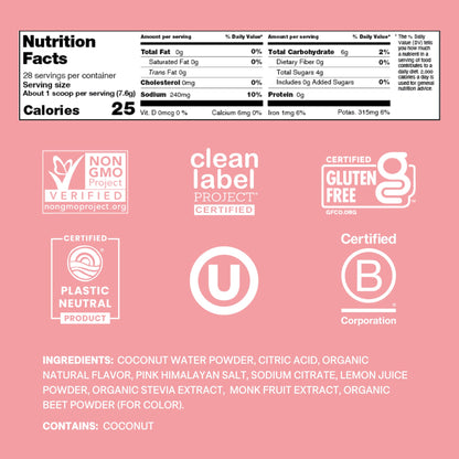 Cure Hydration | Plant-Based Electrolyte Drink Mix | No Added Sugar | FSA-HSA | Dehydration Relief Powder Made with Coconut Water | Non-GMO | Vegan | 28 Servings Jar - Strawberry Kiwi - Maple Wellness Supplements