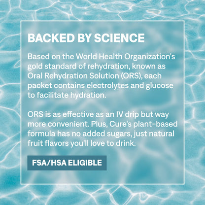 Cure Hydration | Plant-Based Electrolyte Drink Mix | No Added Sugar | FSA-HSA | Dehydration Relief Powder Made with Coconut Water | Non-GMO | Vegan | 28 Servings Jar - Strawberry Kiwi - Maple Wellness Supplements