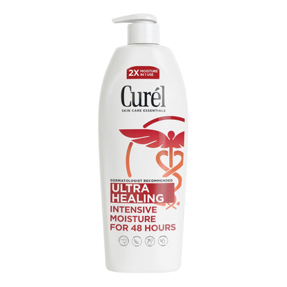Curel Ultra Healing Intensive Fragrance-Free Lotion For Extra-Dry Skin, Dermatologist Recommended, Ideal for Sensitive Skin - Maple Wellness Supplements