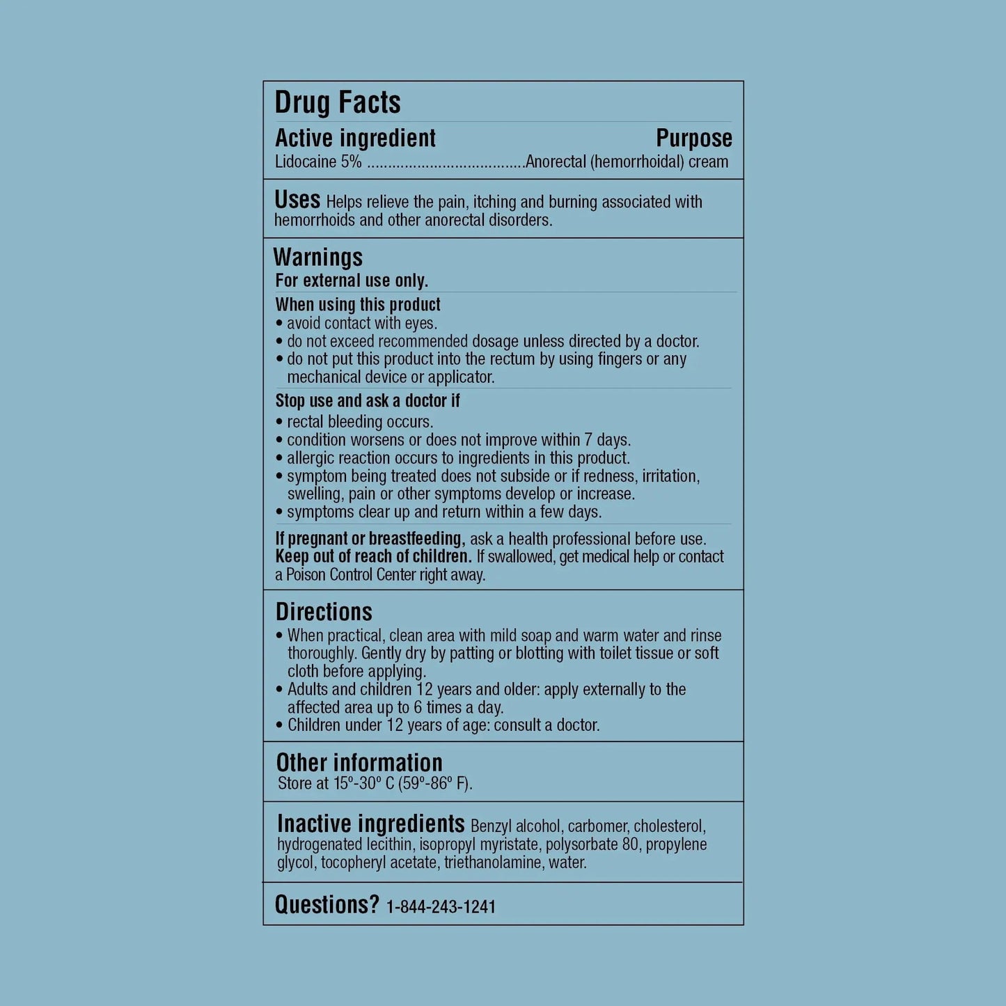Curist 5% Lidocaine Numbing Cream - 6 oz (170 g) XL Tube - Soothing Numbing Cream for Temporary Discomfort, Itching, and Burning from Hemorrhoids Lidocaine 5% (1 Pack - 6 oz Tube) - Maple Wellness Supplements