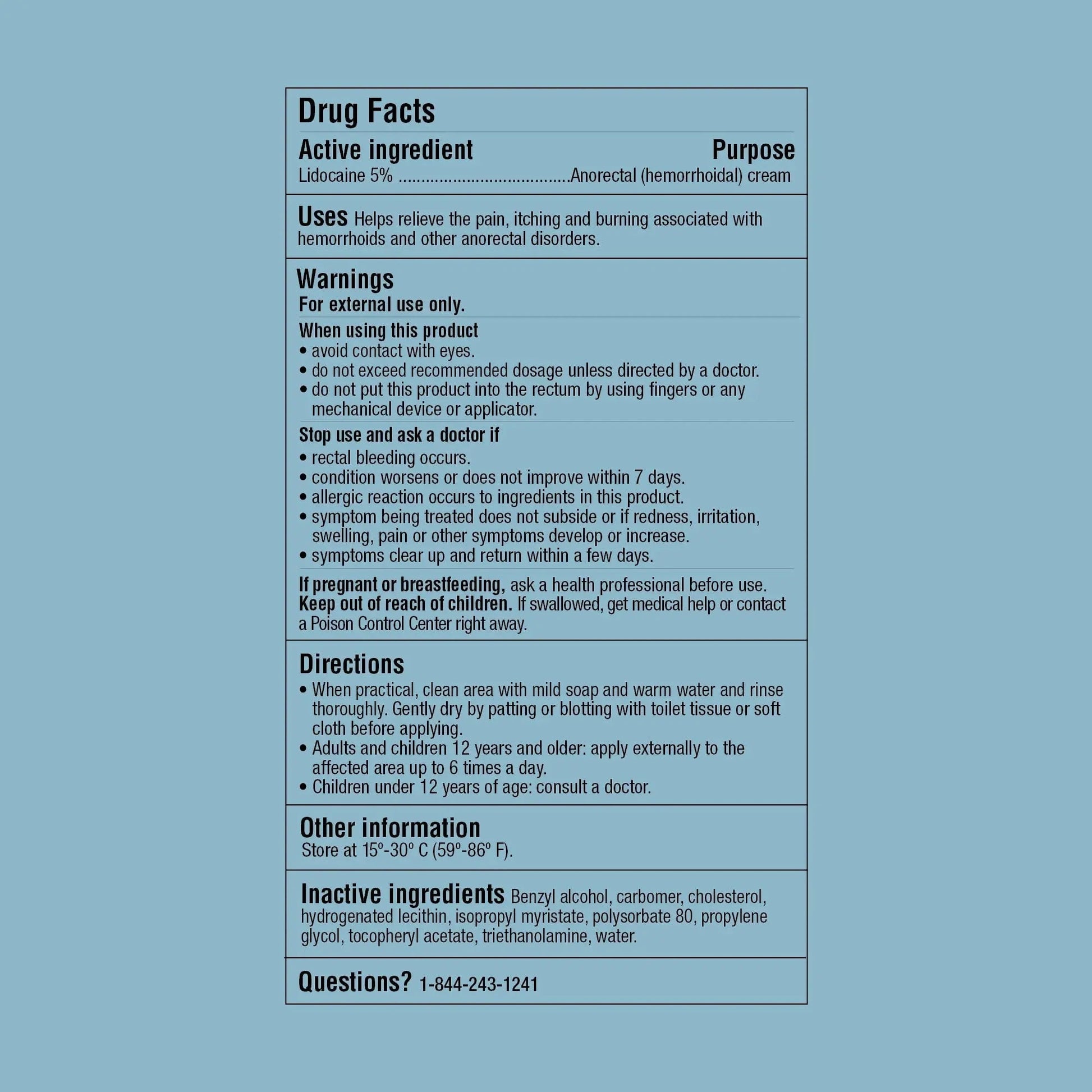 Curist 5% Lidocaine Numbing Cream - 6 oz (170 g) XL Tube - Soothing Numbing Cream for Temporary Discomfort, Itching, and Burning from Hemorrhoids Lidocaine 5% (1 Pack - 6 oz Tube) - Maple Wellness Supplements