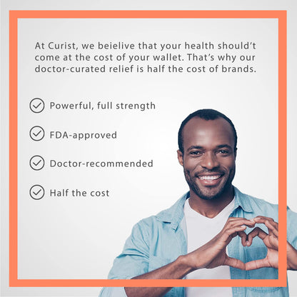 Curist Omeprazole 20mg Tablets Bulk Pack - 84Count Delayed-Release Tablets - Acid Reflux Medicine for Heartburn Relief (2 Pack of 42 Tablets - 84 Total) - Maple Wellness Supplements