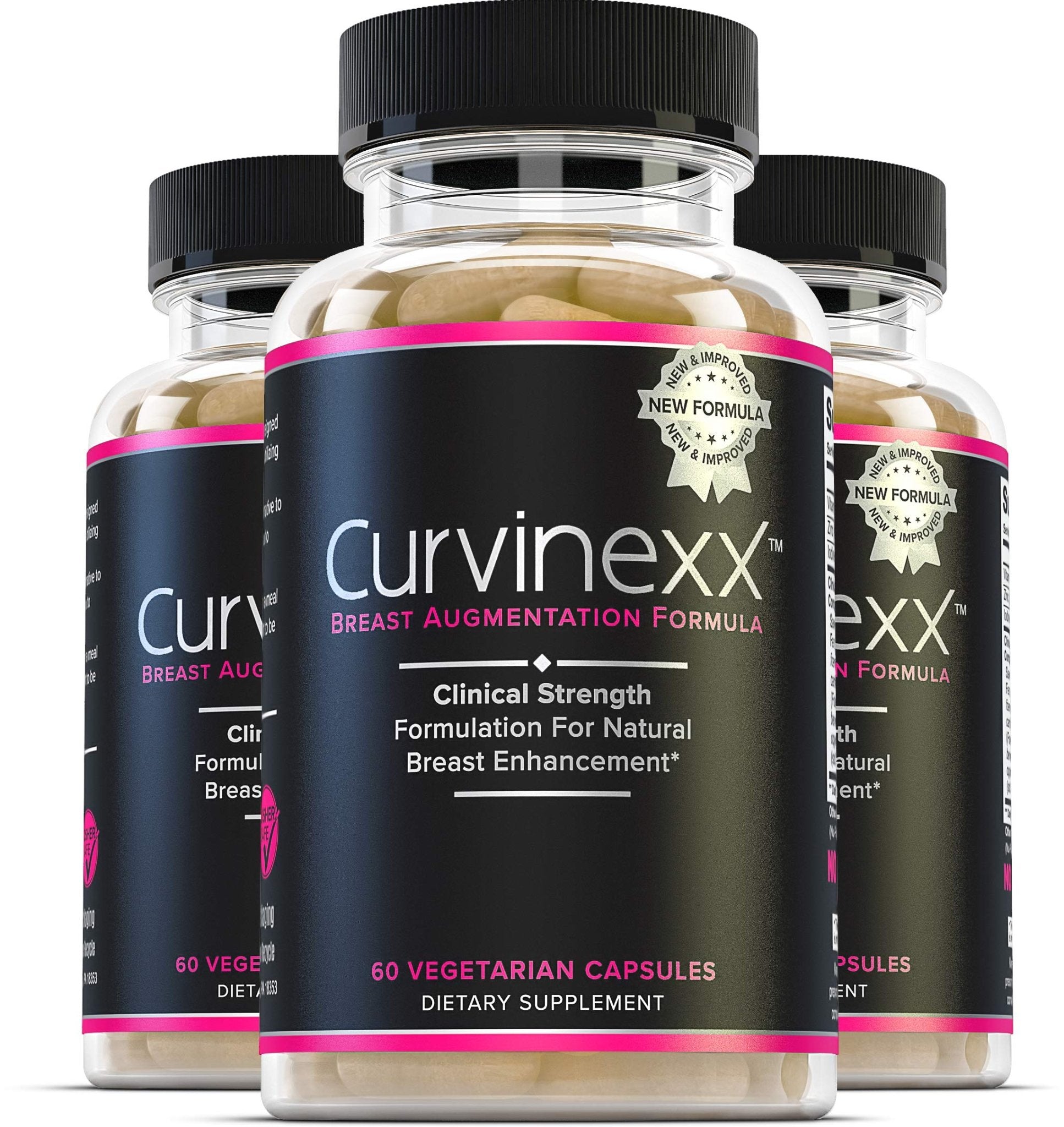 CURVINEXX (3 Bottles) - Natural Breast Toning and Firming Supplement. Lift, Firm and Enhance your Bust Naturally... - Maple Wellness Supplements