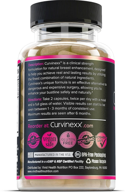 CURVINEXX (3 Bottles) - Natural Breast Toning and Firming Supplement. Lift, Firm and Enhance your Bust Naturally... - Maple Wellness Supplements