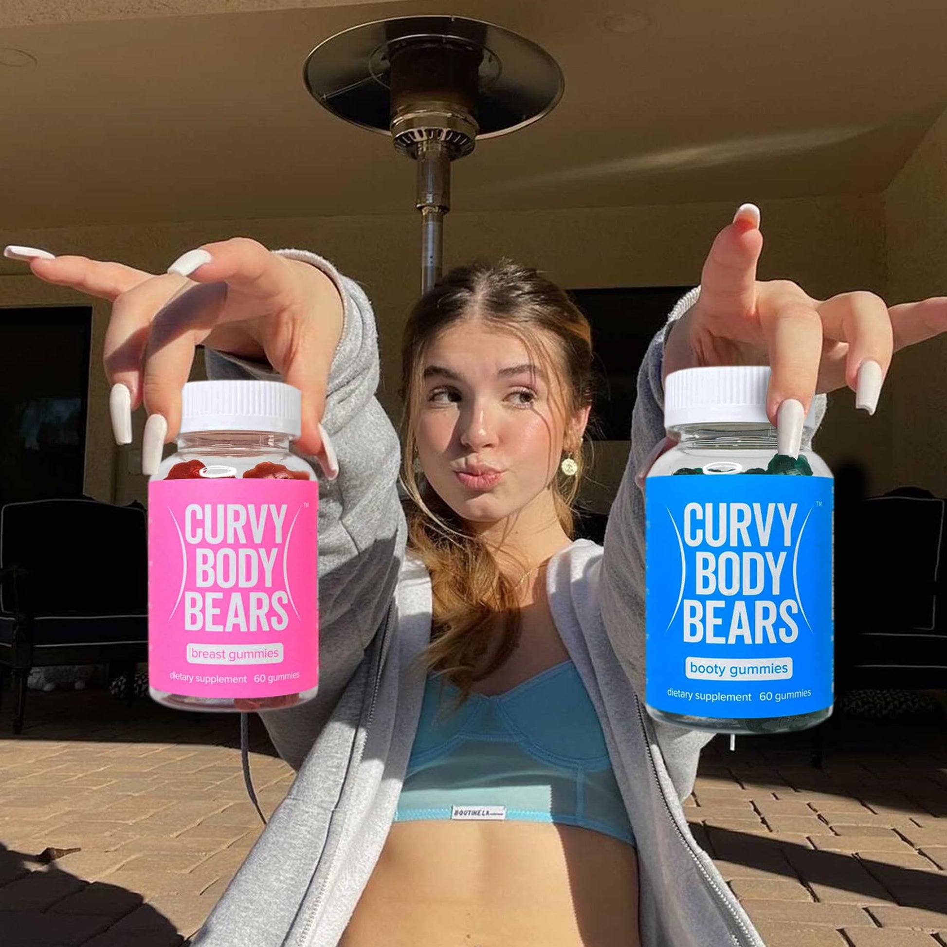 Curvy Body Bears Gummies Combo Pack - Chest and Bum Gummies - Workout Aid - Maple Wellness Supplements