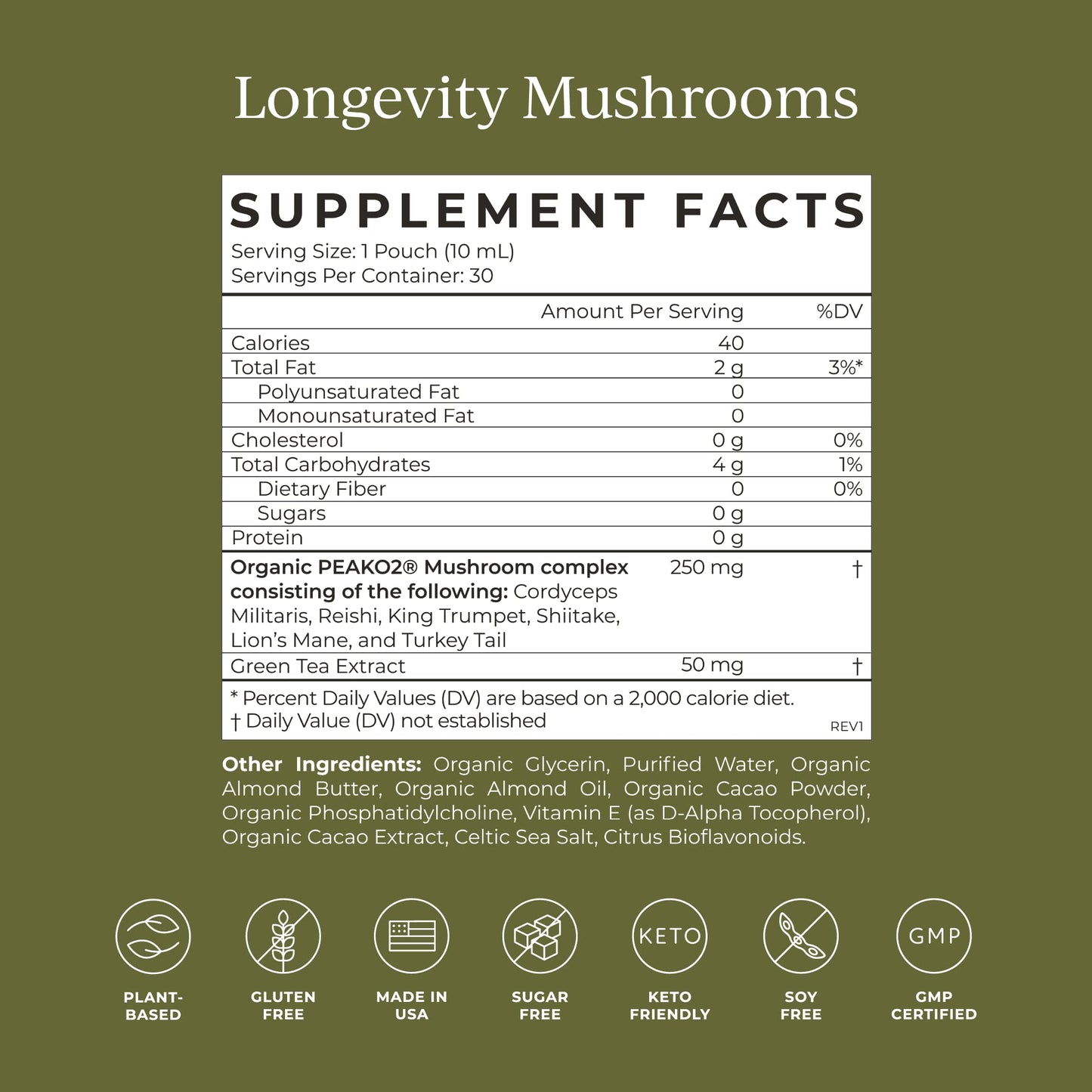 CYMBIOTIKA Liposomal Mushroom Supplement with Lion's Mane, Turkey Tail, B-Vitamins, Cordyceps & Reishi Mushrooms, Supplements for Immune Support and Energy, Chocolate Fudge Flavor, 30 Pack - Maple Wellness Supplements