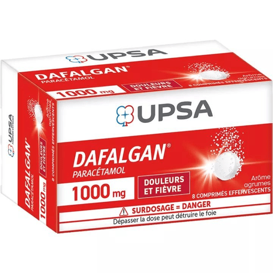 DAFALGAN 1000MG 8 Effervescent tablets - Maple Wellness Supplements