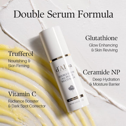 d'alba Piedmont White Truffle Double Serum All-in-one Multi Balm, Stick Balm, Vegan Skincare with Vitamin C and Vegan Collagen - Maple Wellness Supplements