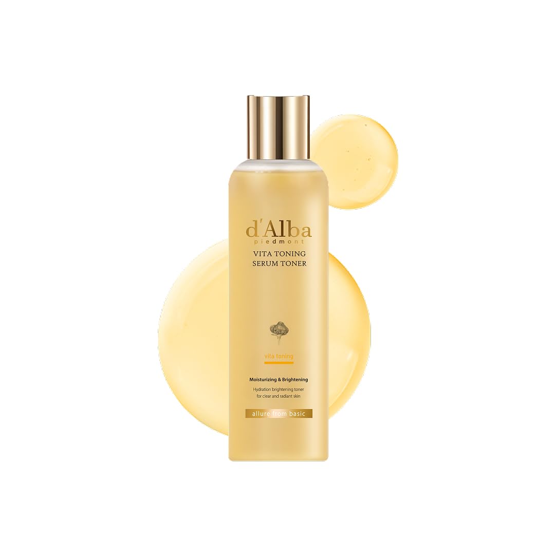 d'alba Piedmont White Truffle Vita Toning Serum Toner, Glass Skin with Double Vitamin Skincare, Face Moisturizer, (6.09 fl. oz) - Maple Wellness Supplements