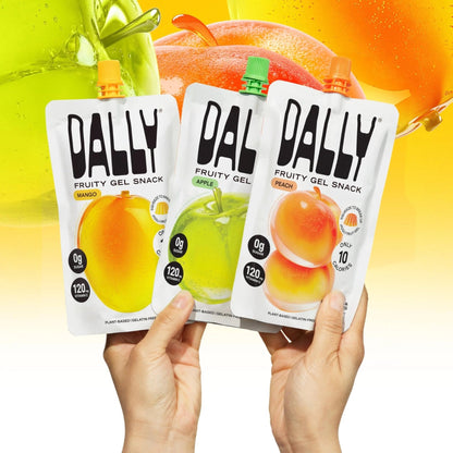 Dally Variety Pack [Mango, Peach & Apple] Drinkable Konjac Jelly 10 Pouches | 10-Calorie Keto, Gluten Free, Sugar Free Korean Fruit Snack | Prebiotics & Postbiotics for Skin, Immune, Weight Management - Maple Wellness Supplements