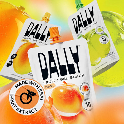 Dally Variety Pack [Mango, Peach & Apple] Drinkable Konjac Jelly 10 Pouches | 10-Calorie Keto, Gluten Free, Sugar Free Korean Fruit Snack | Prebiotics & Postbiotics for Skin, Immune, Weight Management - Maple Wellness Supplements