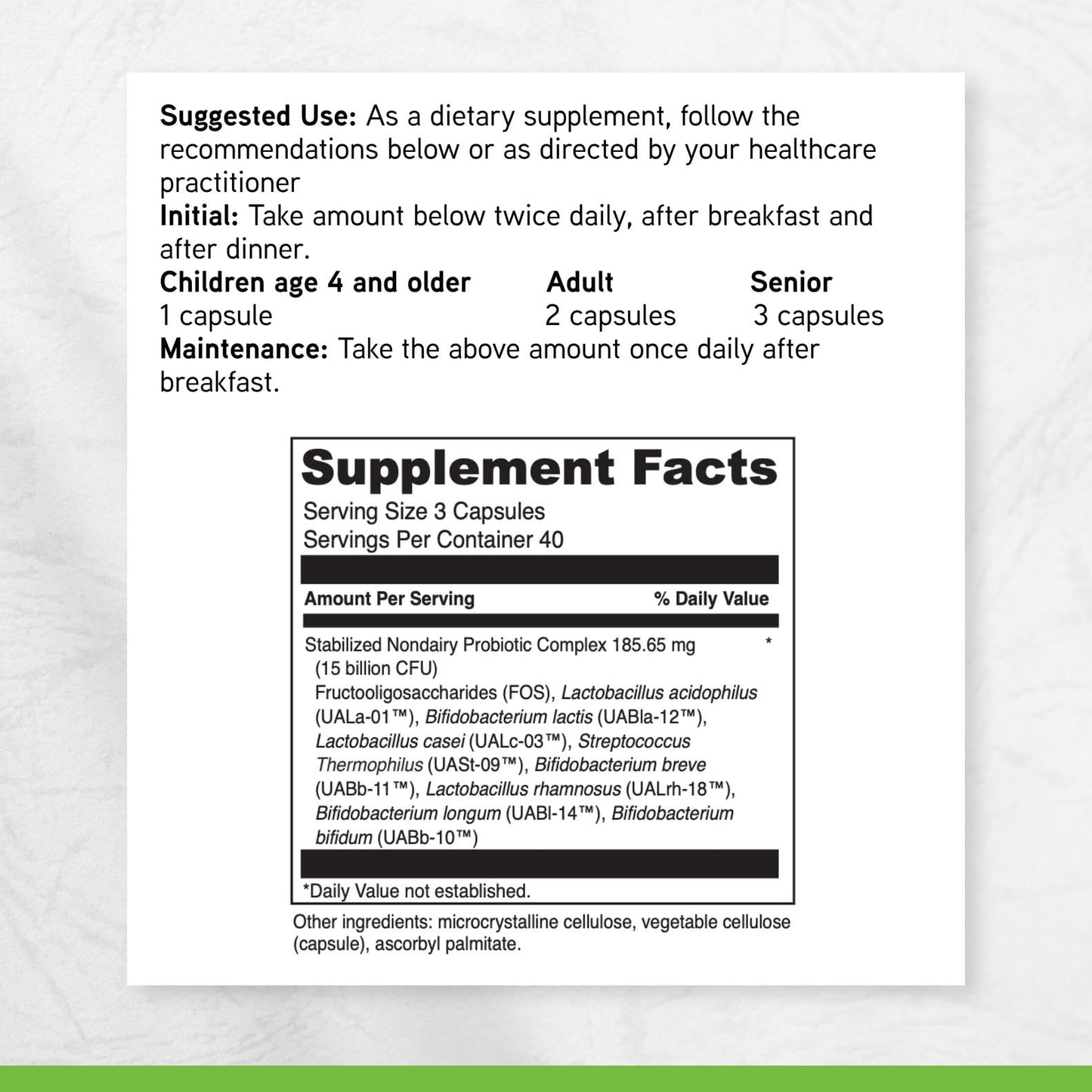 DAVINCI Labs Mega Probiotic ND - Non-Dairy Probiotic Supplement Supports Gut, Digestive & Brain Health* - Gut Health Support Supplement - Maple Wellness Supplements