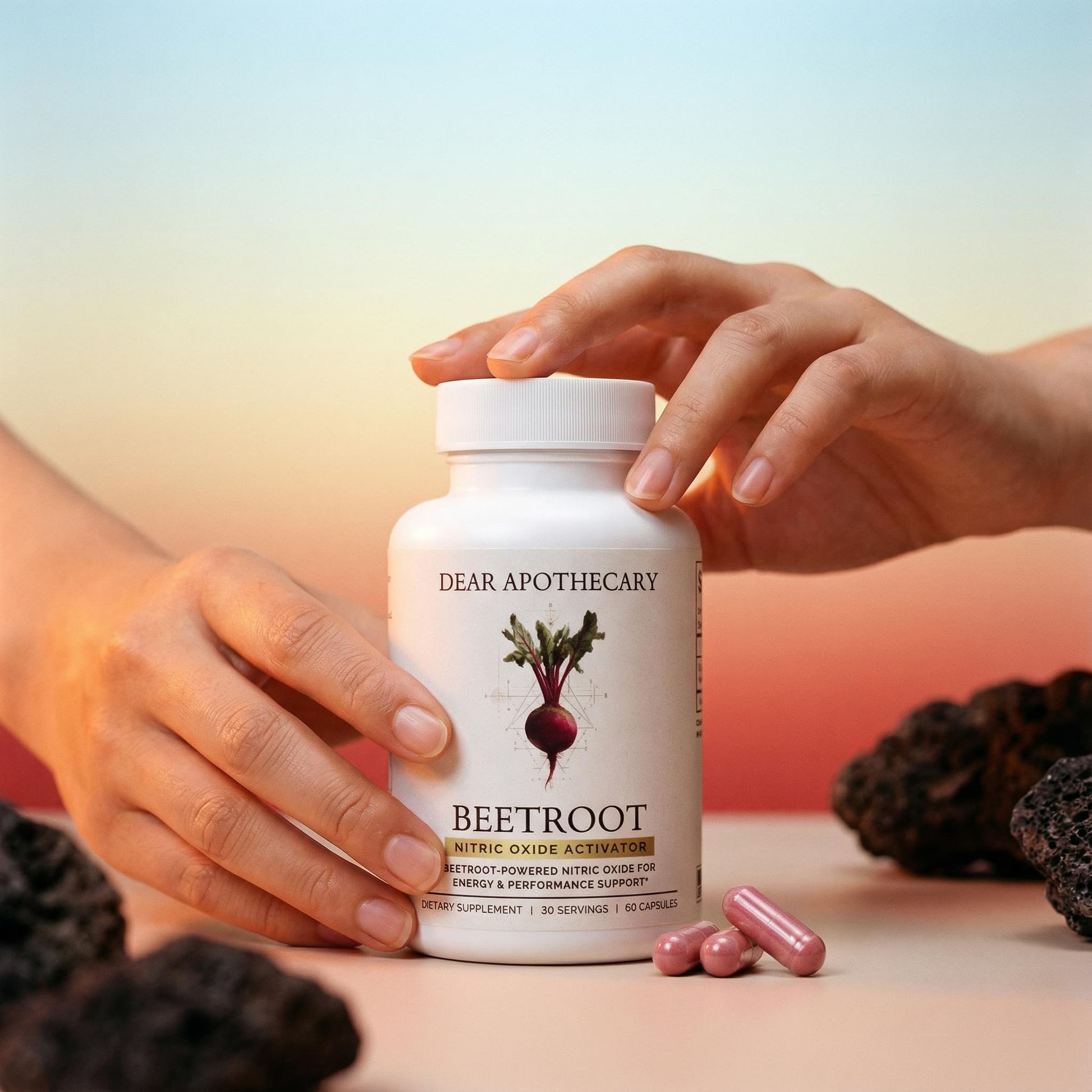 Dear Apothecary Organic Beetroot Capsules | 1300mg Beet Root Powder | Nitric Oxide Precursor | 60 Vegetarian Capsules | Non-GMO, Gluten Free, Vegan - Maple Wellness Supplements