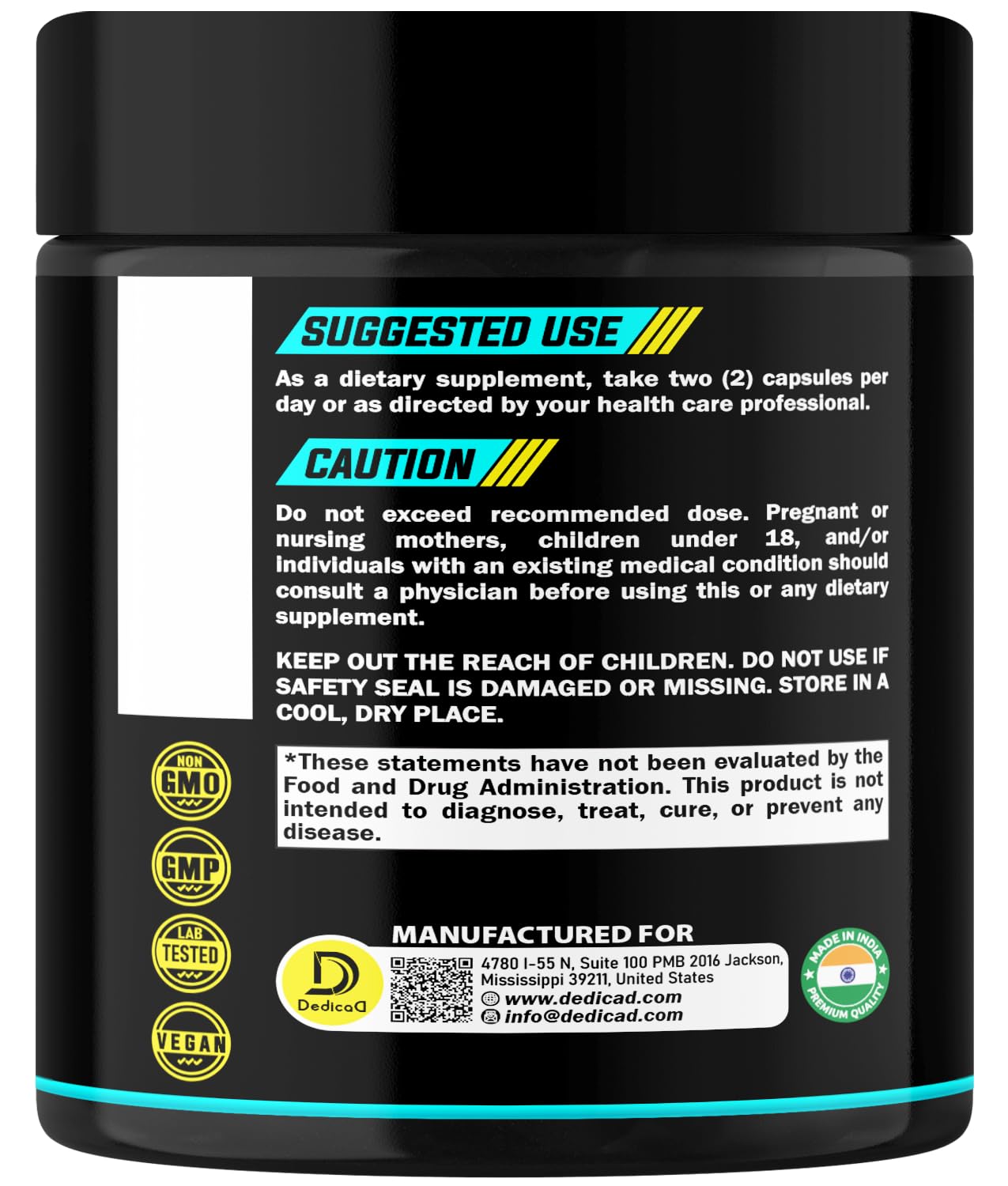 DEDICAD 1000Mg Shilajit Capsules - 180 Counts - Shilajit Supplement for Body Balance, Heart, Brain & Immune Health Support - Contains Natural Fulvic, Humic Acid & 85 Others - Maple Wellness Supplements
