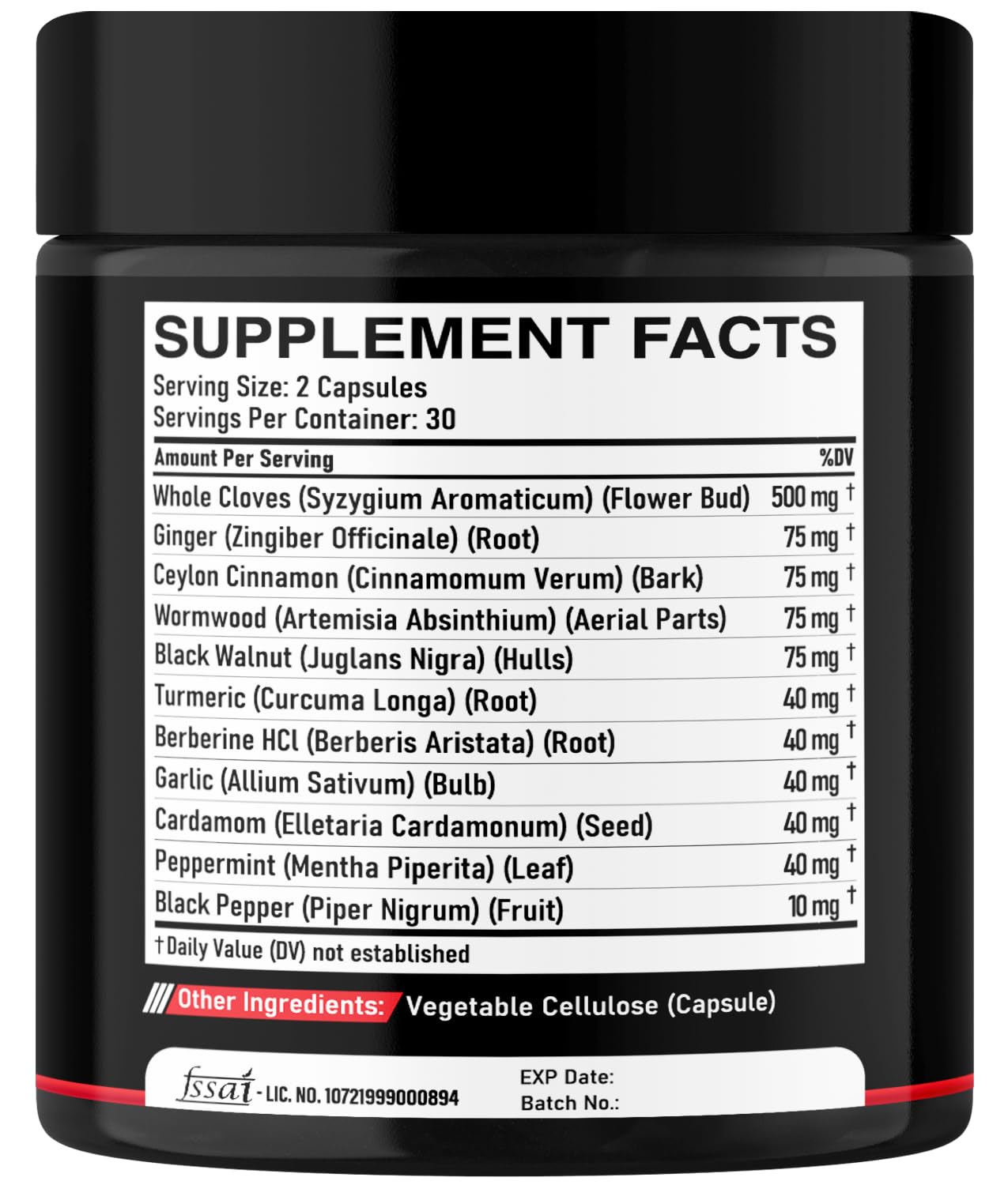 DEDICAD 11in1 Cloves Supplement with Ginger, Ceylon Cinnamon and 8 Other More - Digestive, Immune System, Mood Support - 60 Capsules - 30 Days Supply - Maple Wellness Supplements