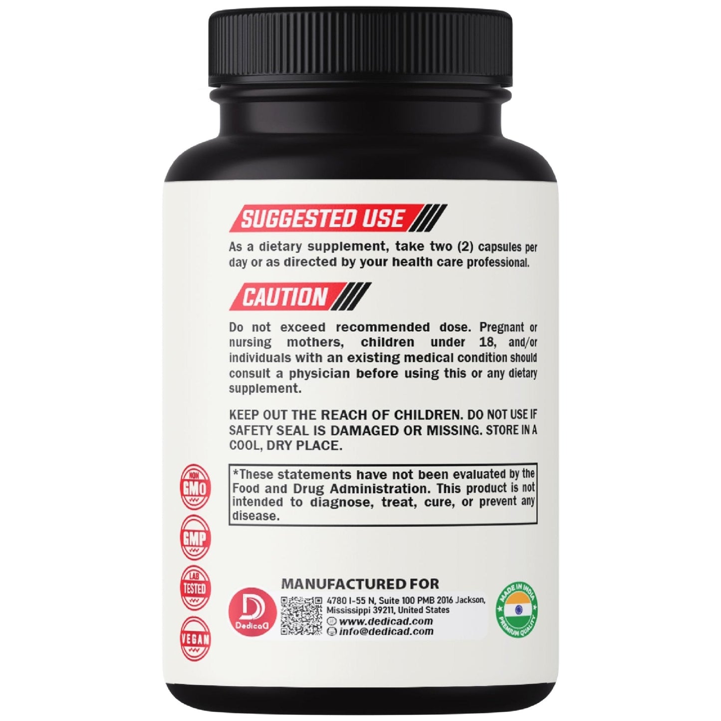 DEDICAD 13in1 Ceylon Cinnamon Capsules - 200 Capsules with Chromium Picolinate, Biotin, Grape Seed, Elderberry & More - Maple Wellness Supplements