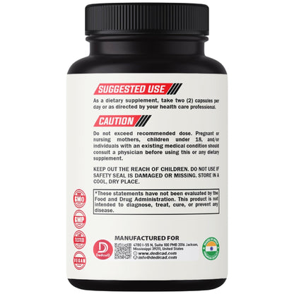 DEDICAD 13in1 Ceylon Cinnamon Capsules - 200 Capsules with Chromium Picolinate, Biotin, Grape Seed, Elderberry & More - Maple Wellness Supplements