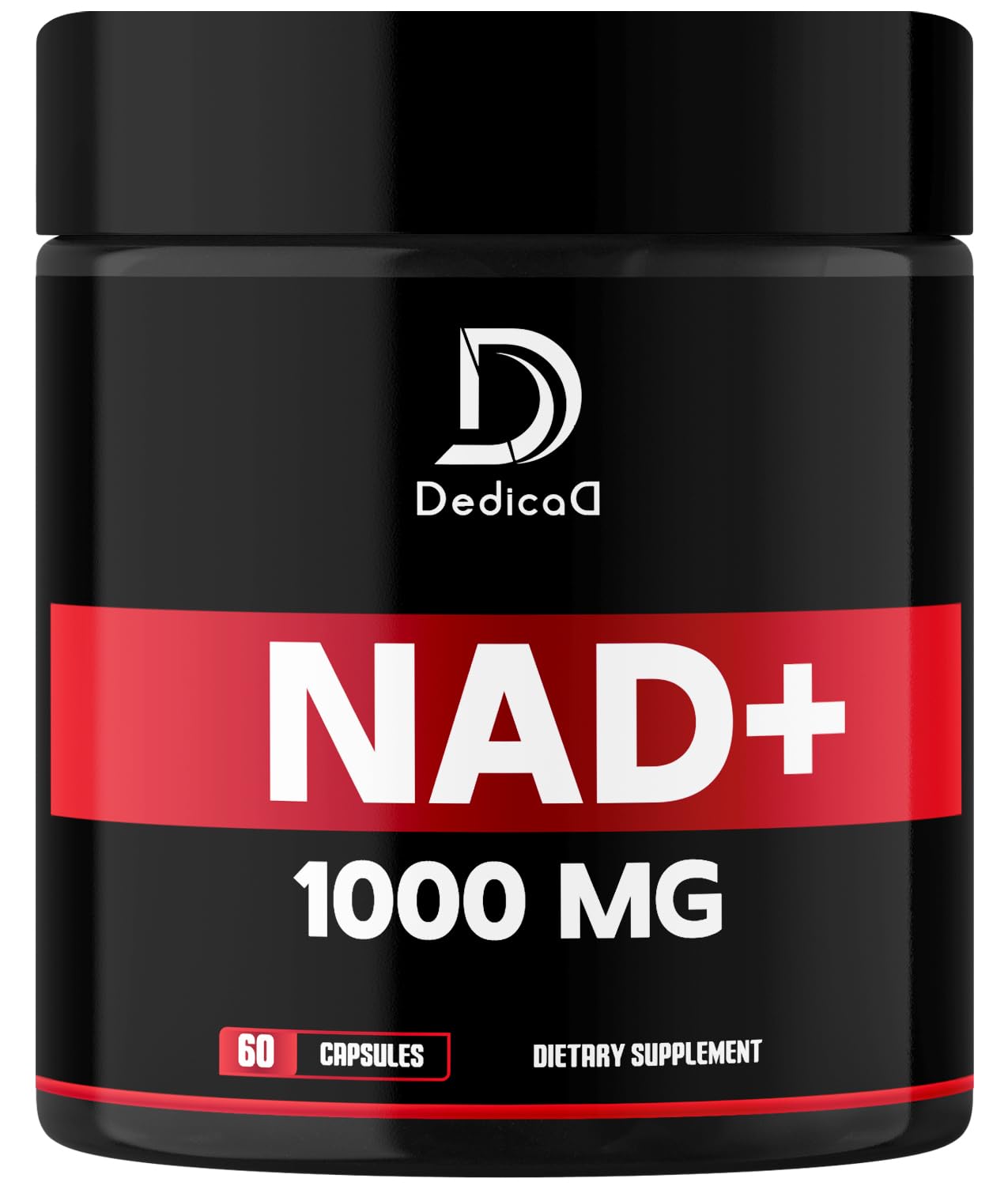 DEDICAD NAD Supplement 1000 mg - Pure NAD Supplement - Energy and DNA Repair, Aging Defense, Brain Function - 60 Capsules - Maple Wellness Supplements