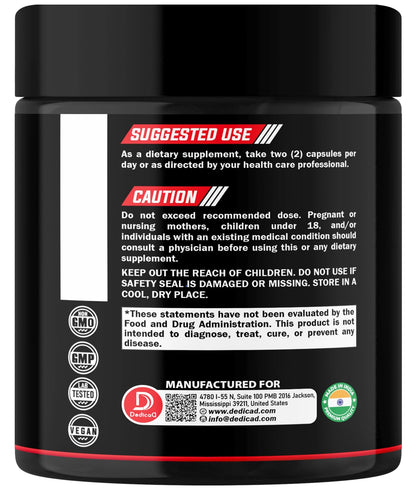 DEDICAD NAD Supplement 1000 mg - Pure NAD Supplement - Energy and DNA Repair, Aging Defense, Brain Function - 60 Capsules - Maple Wellness Supplements