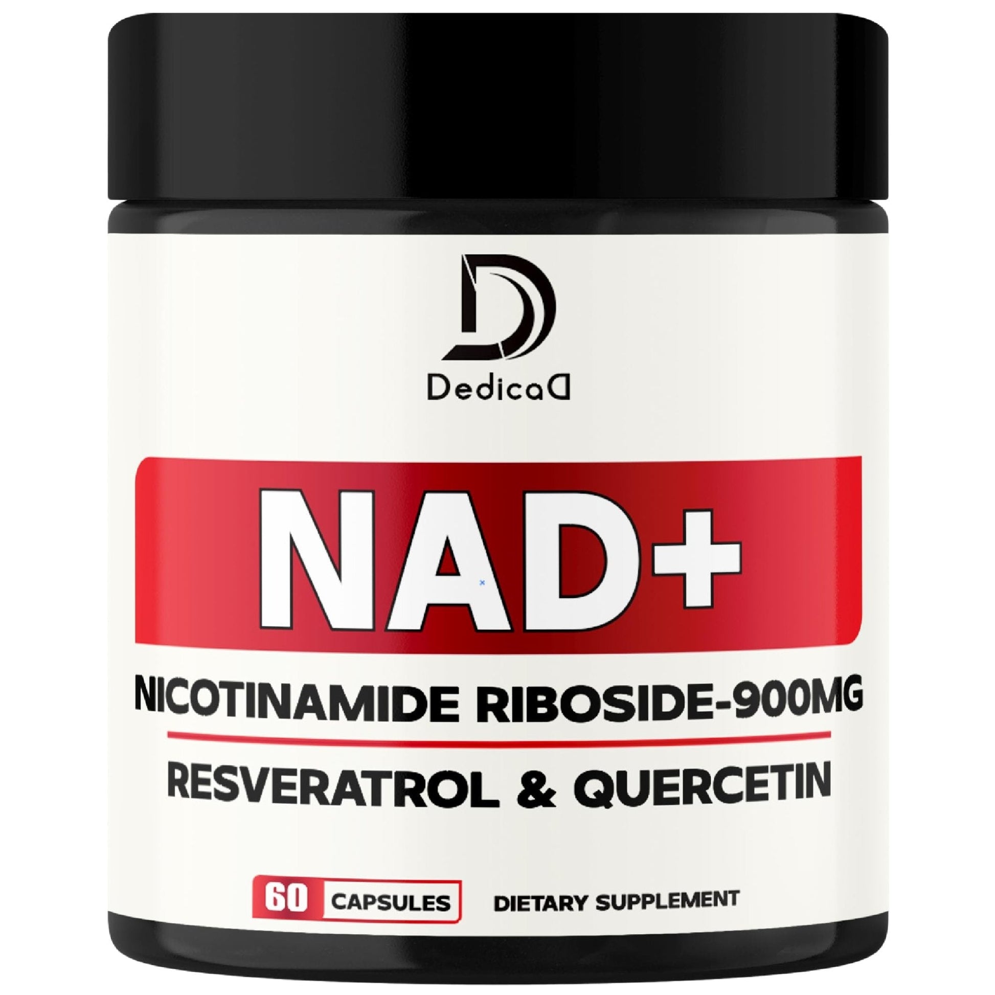 DEDICAD NAD Supplement with Nicotinamide Riboside, Trans-Resveratrol, Quercetin - Cellular Energy & Repair, Vitality, Healthy Aging - 60 Count - Maple Wellness Supplements