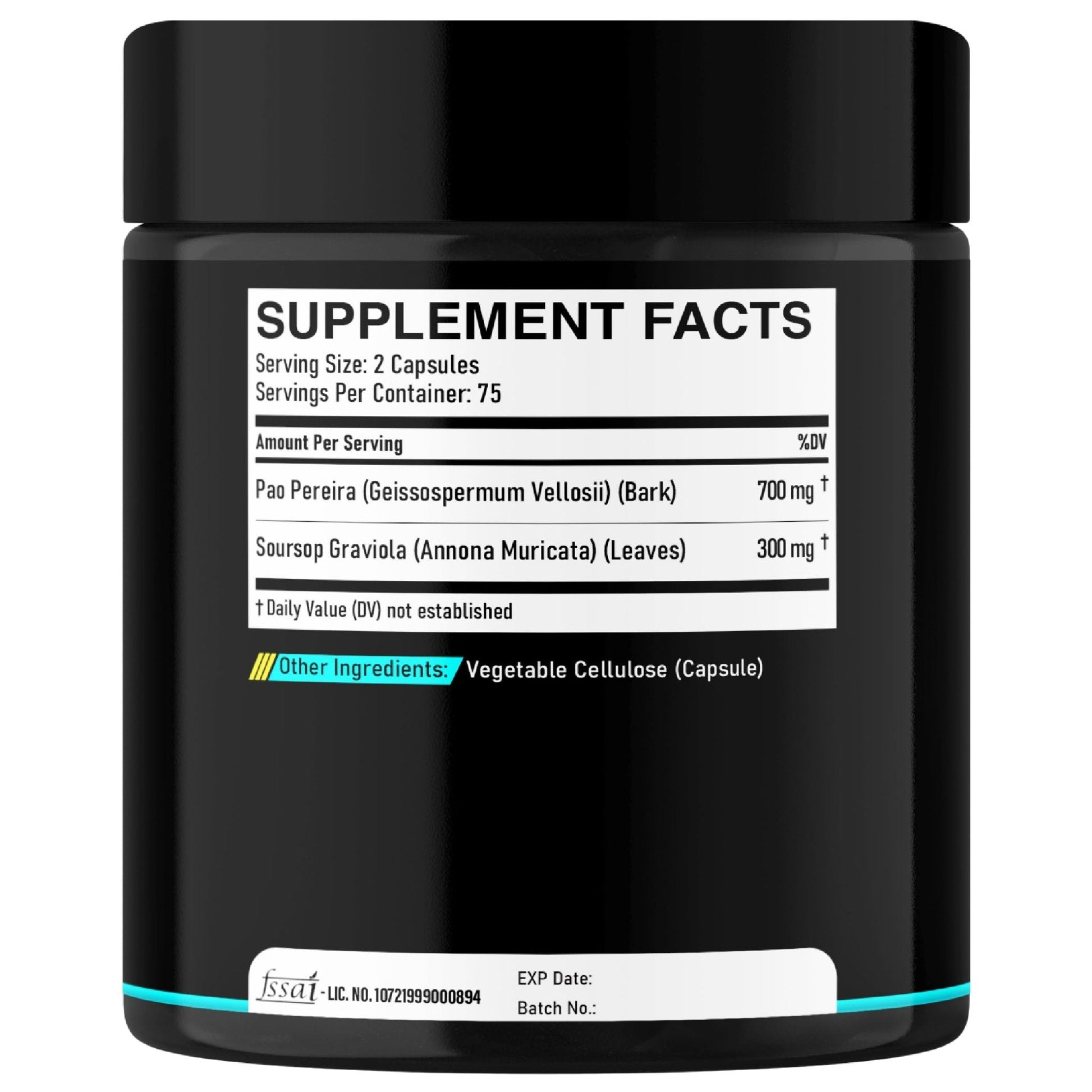 DEDICAD Pao Pereira Bark Extract and Graviola Soursop - 150 Capsules Supply - Maple Wellness Supplements