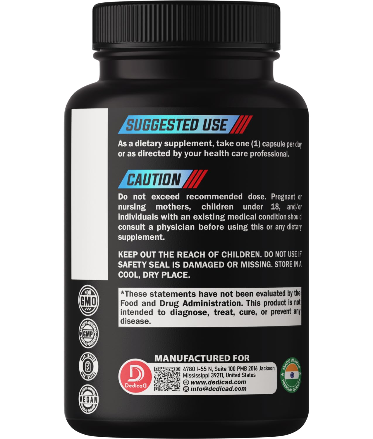 DEDICAD Premium Wormwood Extract Capsules - 5 Month Supply for Immune - 12 Herbs Blended with Black Walnut Leaves, Ginger, Turmeric & More - 150 Counts - Maple Wellness Supplements