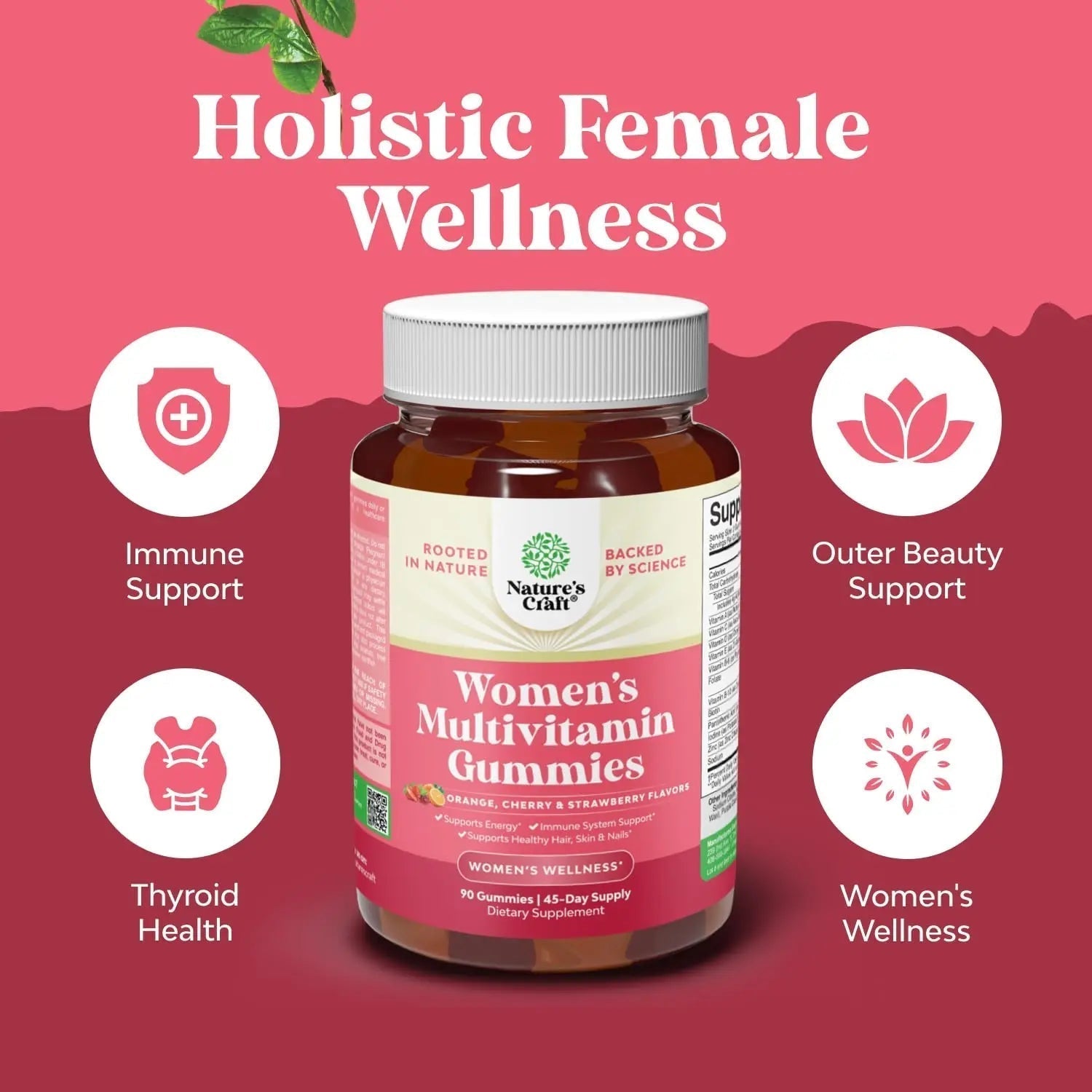 Delicious Daily Multivitamin for Women Gummies - Women's Multivitamin Gummies for Adults Energy and Immunity - Maple Wellness Supplements