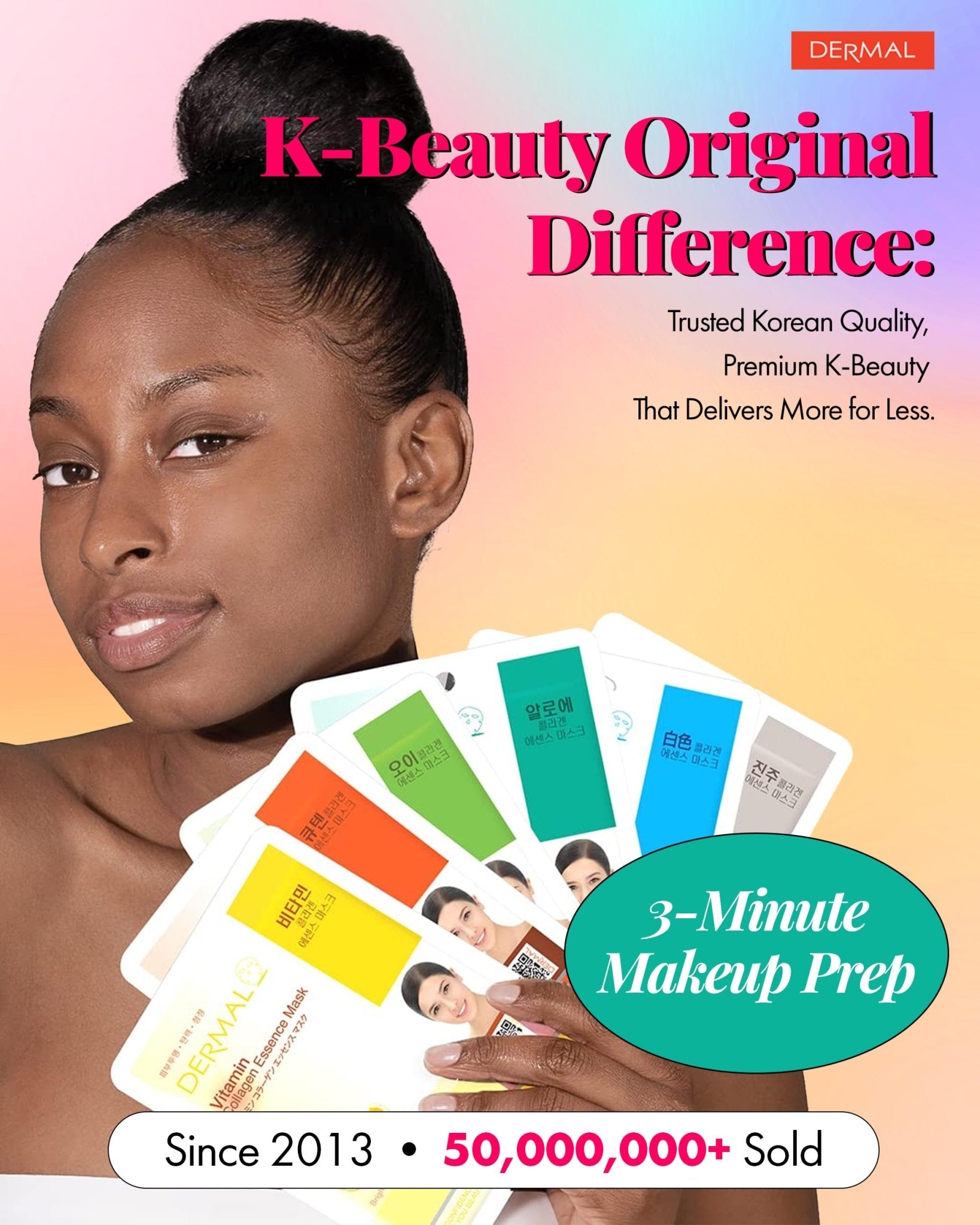 DERMAL 24 Combo Pack Made in Korea Facial Mask – 20+ Years of K-Beauty Experience, - Maple Wellness Supplements
