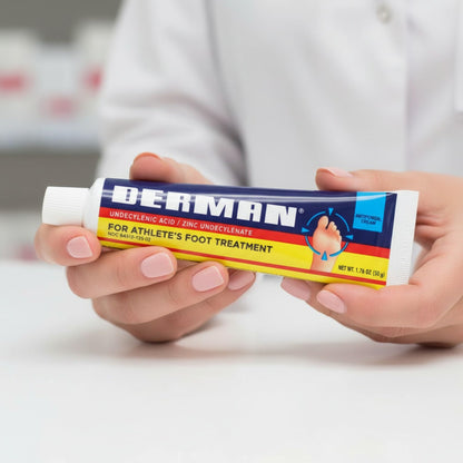 Derman Cream for The Treatment of Athlete's Foot, 2-Pack of 1.76 Oz Each, 2 Tubes - Maple Wellness Supplements